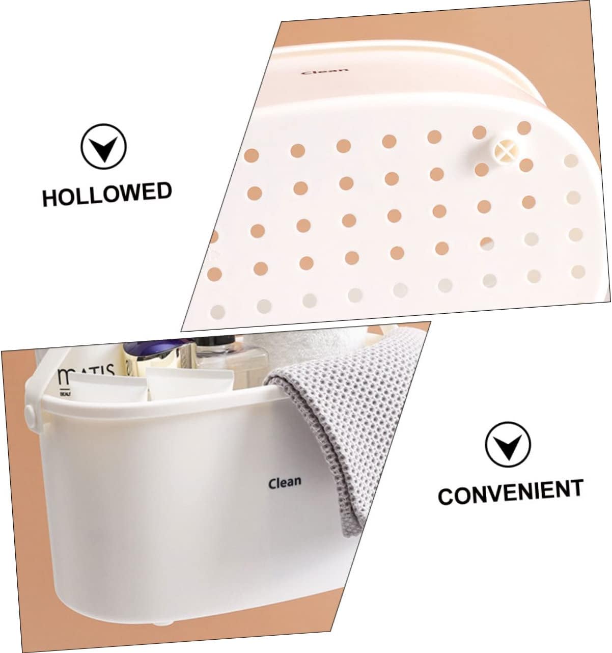 Cabilock Home Shower Basket Storage Organizer