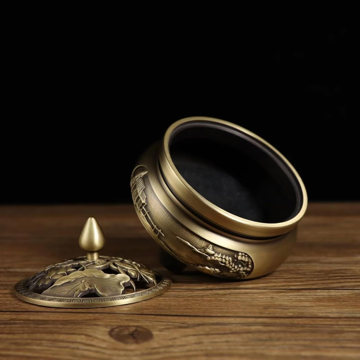 Julrybox Brass Incense Burner Zen Home Office Decor