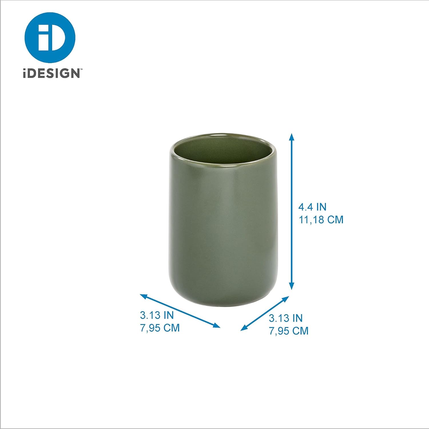 InterDesign iDesign Ceramic Earth Tumbler Cup - Moss