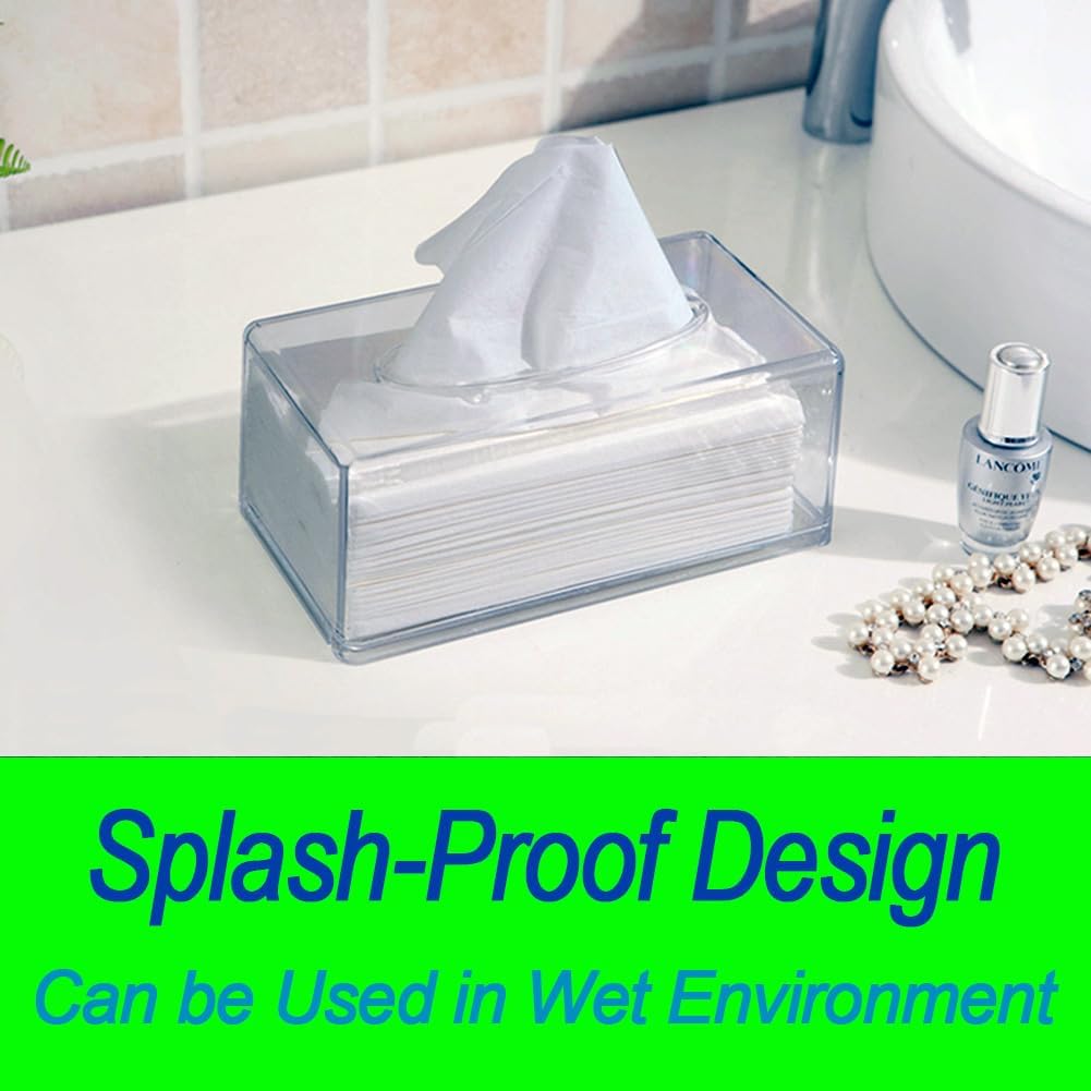 GRACECOTT Square Clear Acrylic Tissue Box