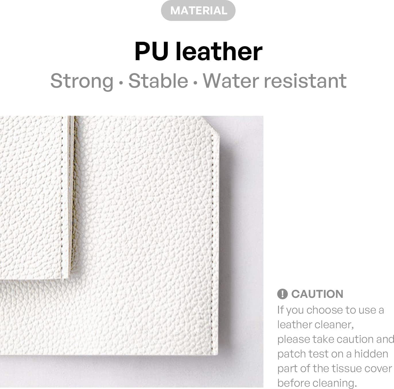 Carrotez Tissue Box Cover - Modern PU Leather Square Holder