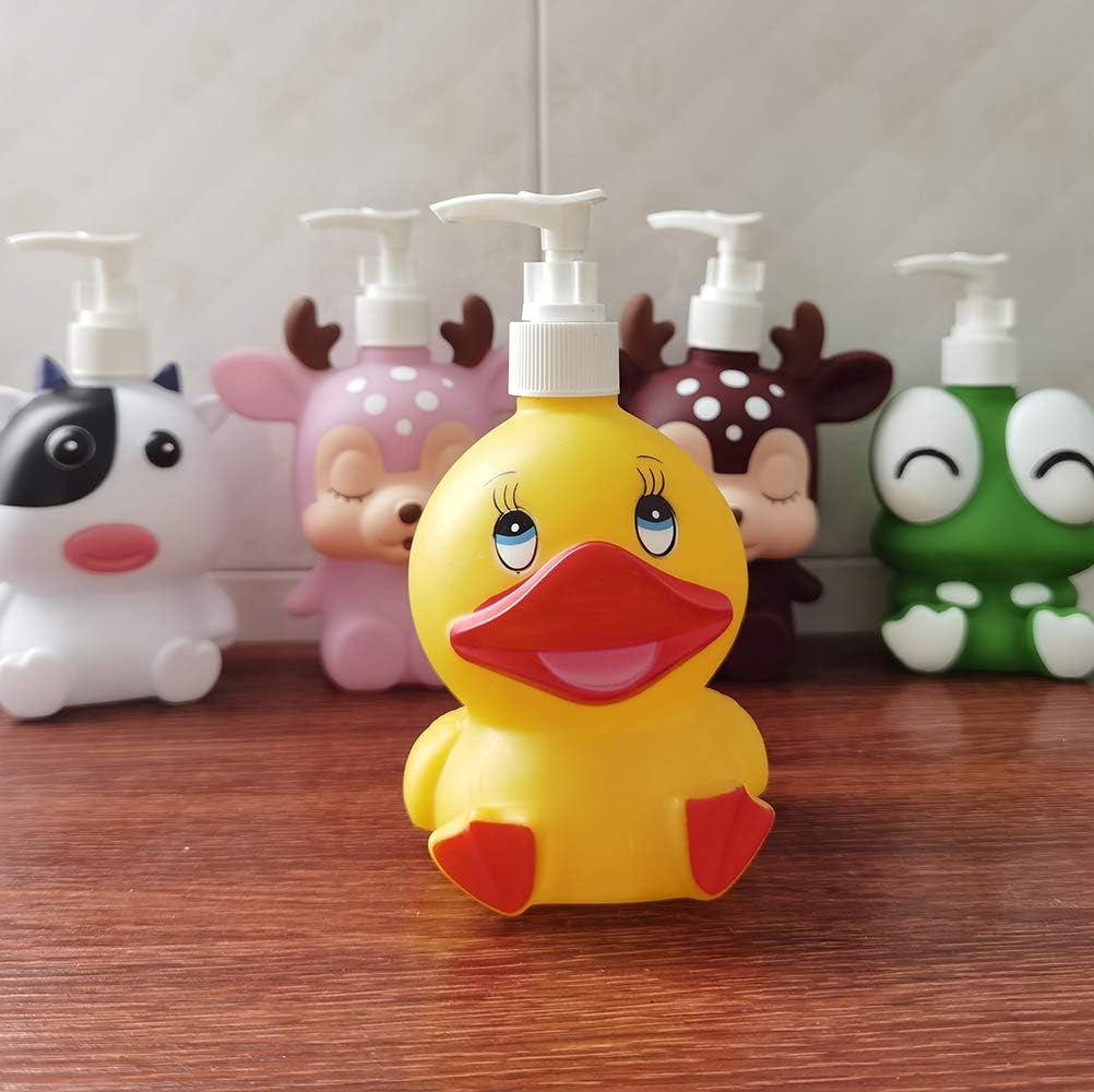 Hyever Pink Deer Hand Soap Dispenser Cute Cartoon Design