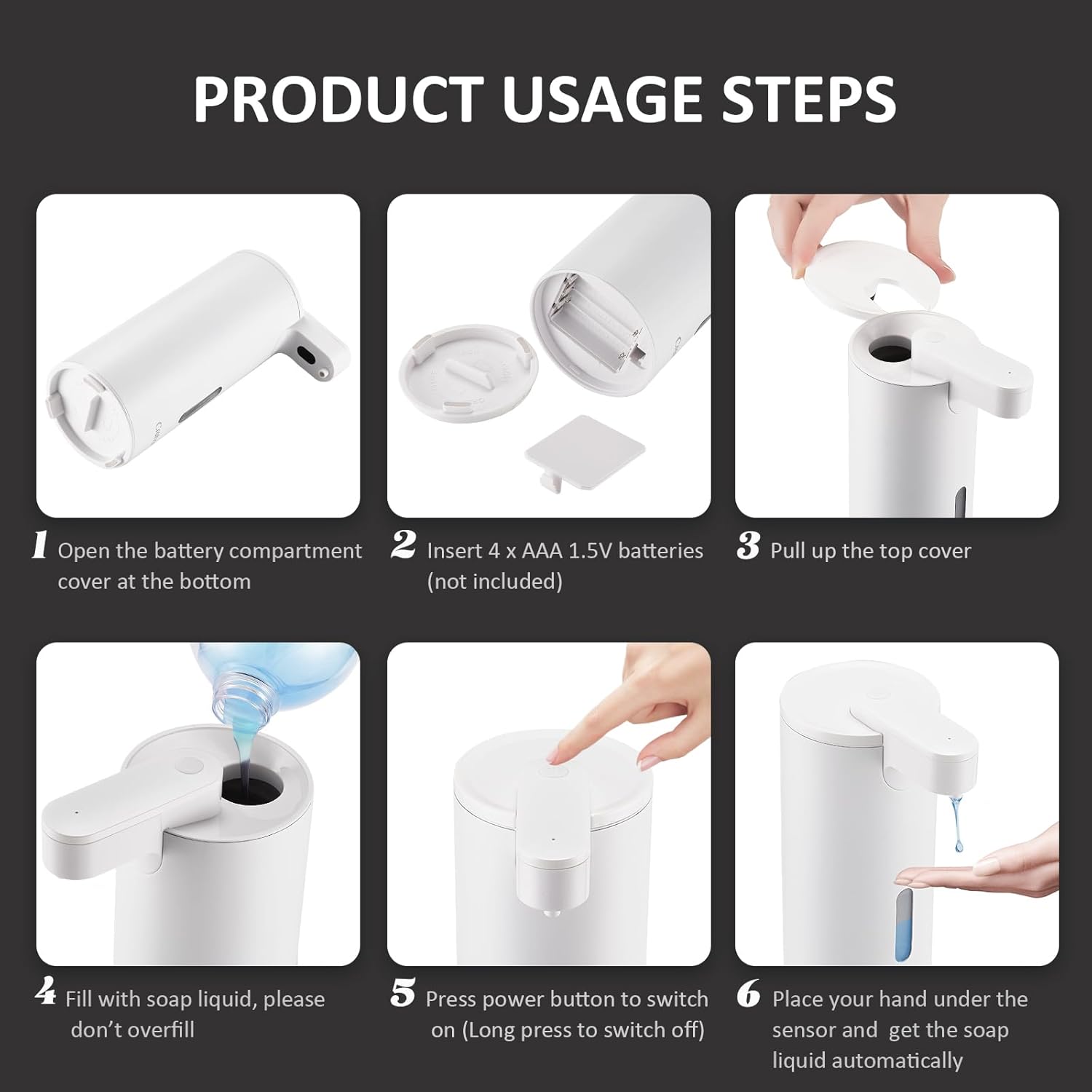 Automatic Touchless Soap Dispenser with 3 Levels Adjustable Volume 1