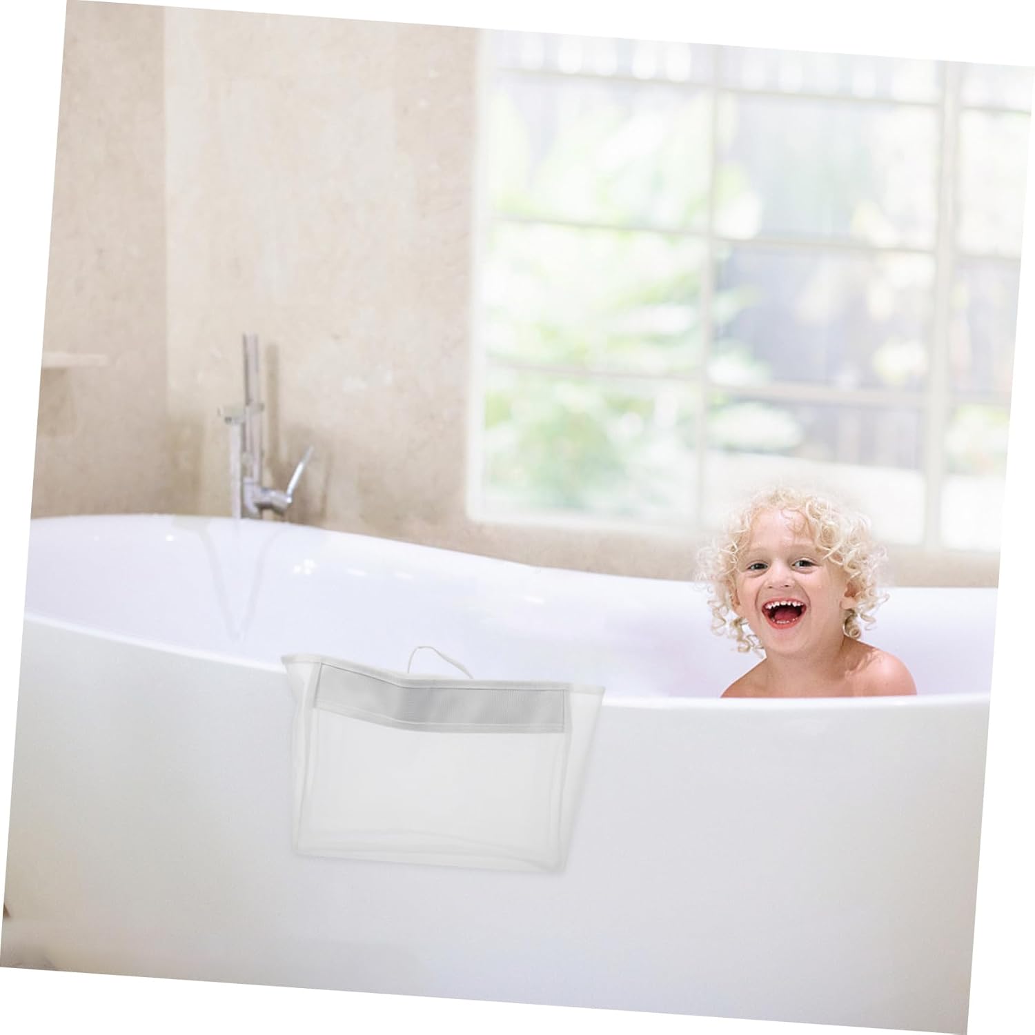 Anneome Bath Toy Storage Bag with Pockets