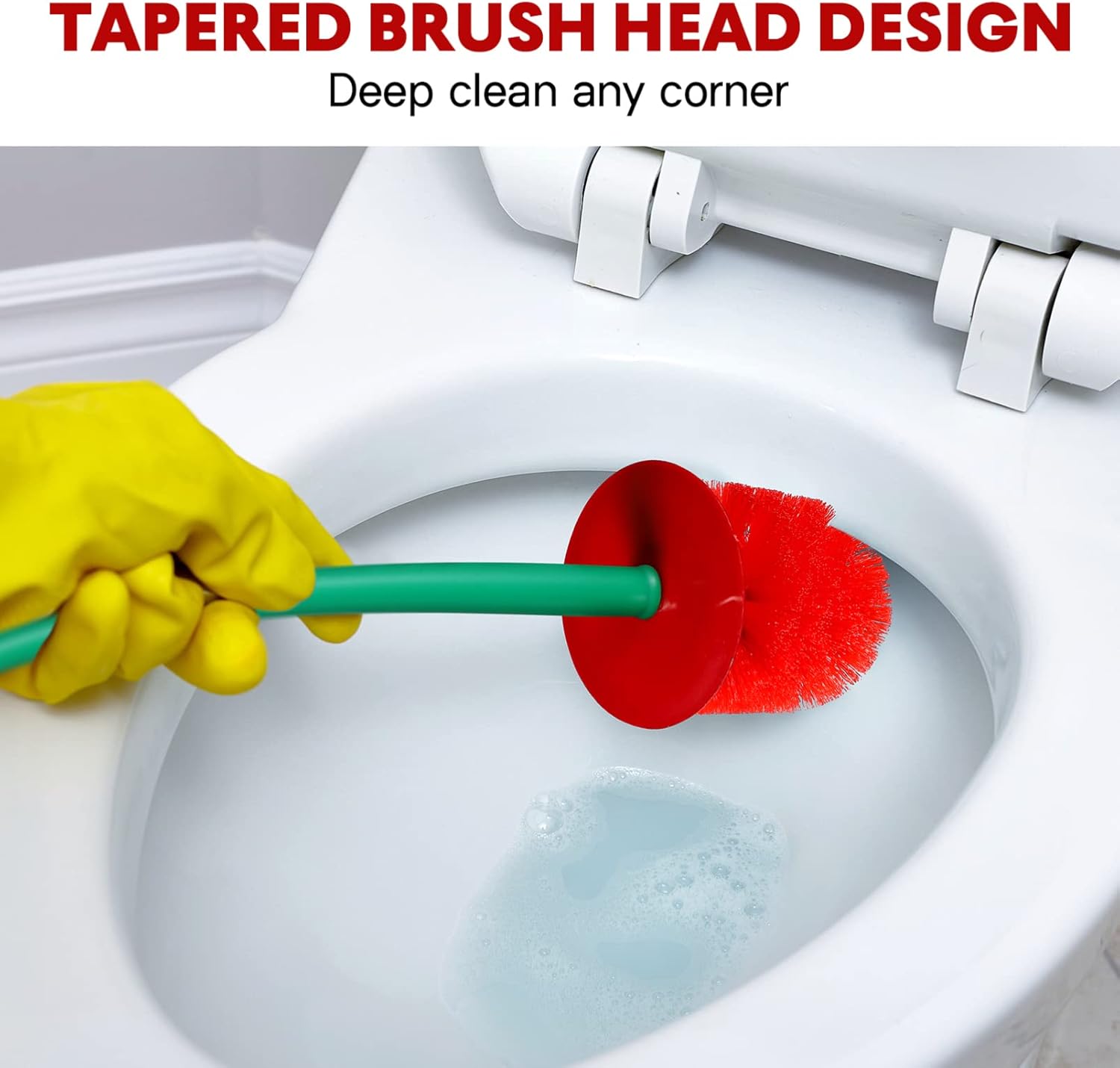 Tofficu Toilet Brush Holder - Cherry Shaped Bathroom Cleaner Set