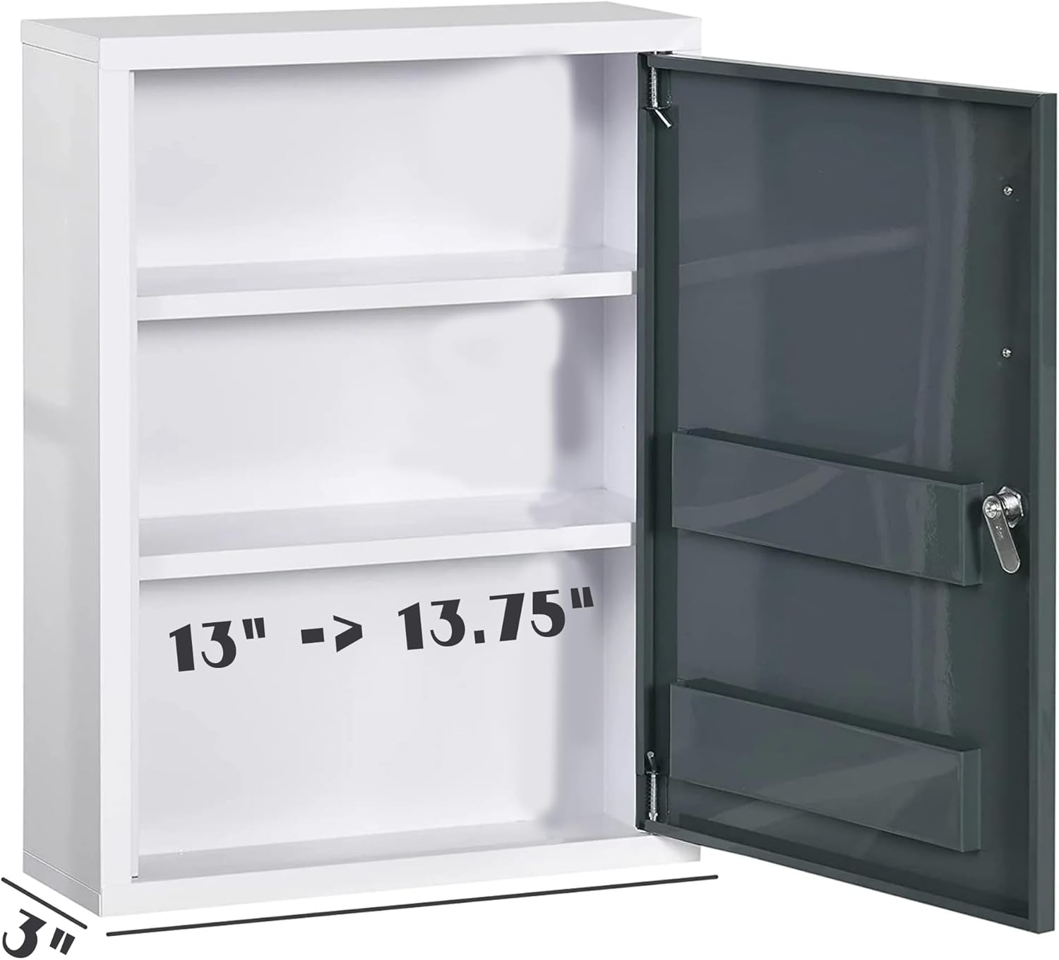 ASIDECOR 3 Pack Medicine Cabinet Shelves