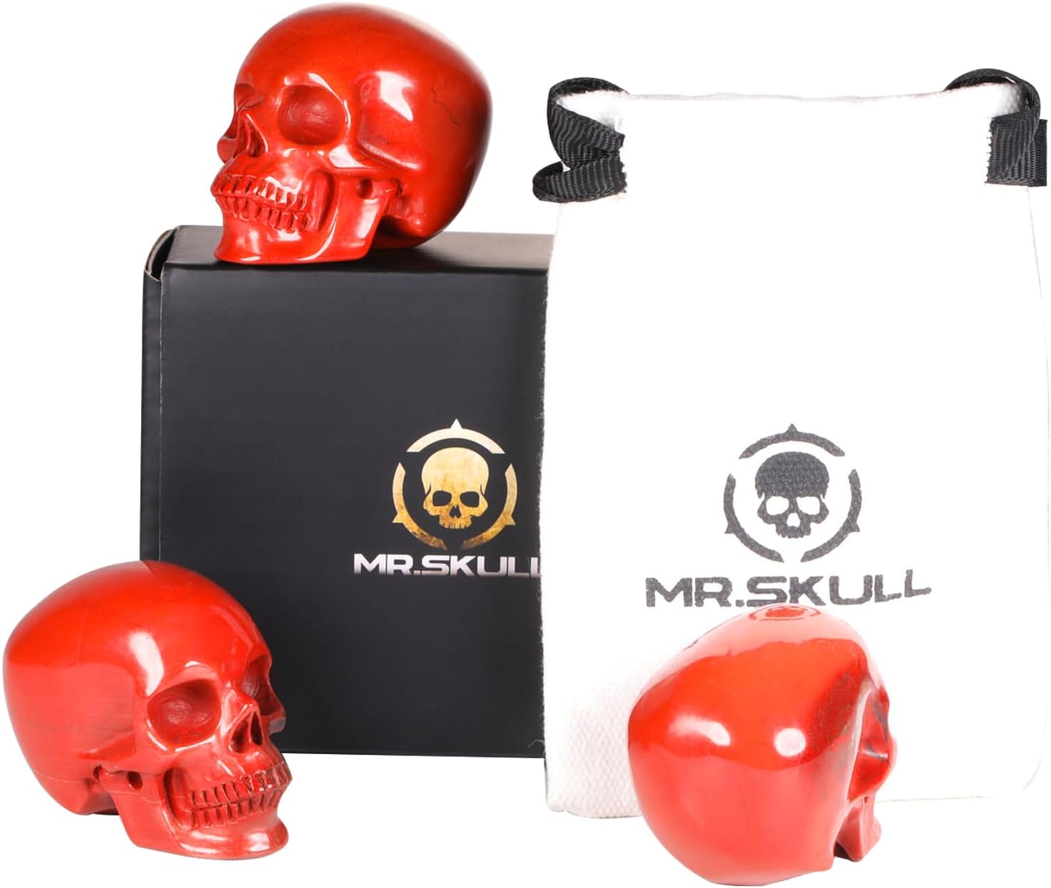 MRSKULL 20 Red Jasper Crystal Skull Statue
