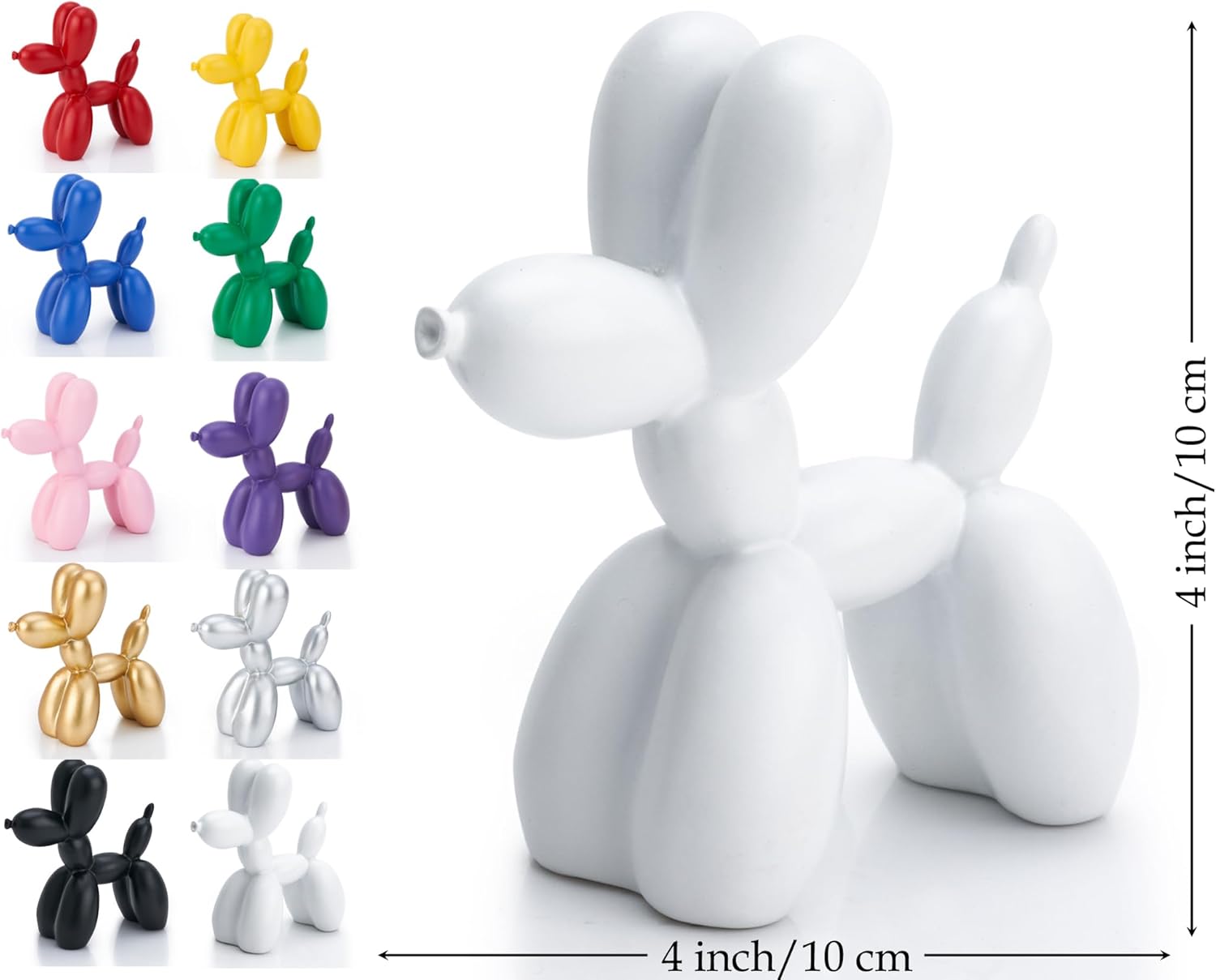 AMOIENSIS Balloon Dog Statue 4 Inch Funny Home Decor