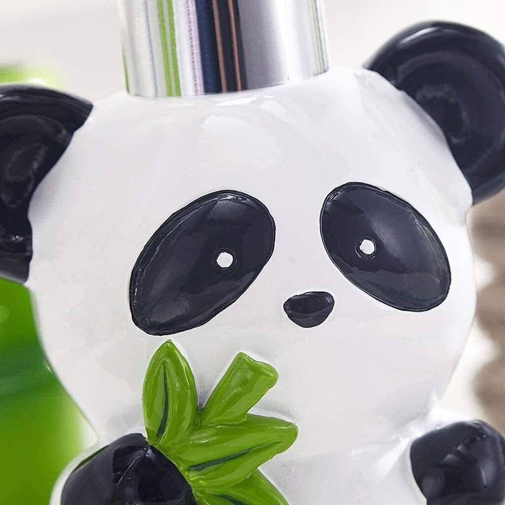 Refillable Lotion Dispenser Set of 5 Bamboo and Panda Design