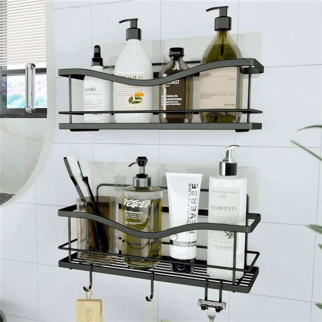 KINCMAX Premium Shower Caddy with 4 Hooks
