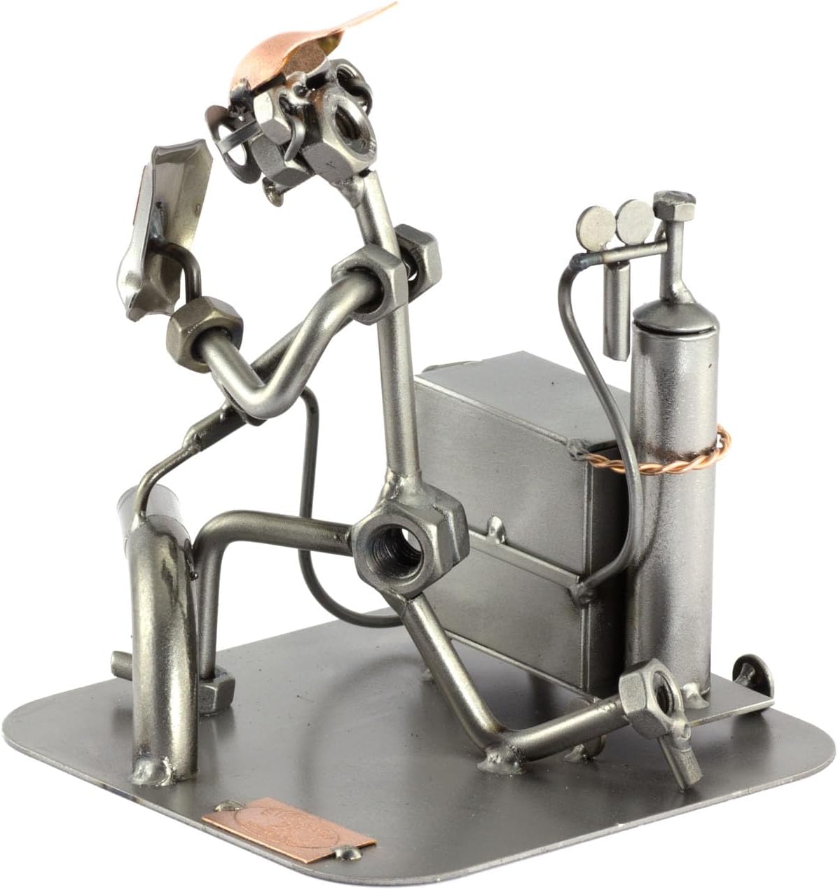 Handmade Welder Sculpture Nuts and Bolts Figurine