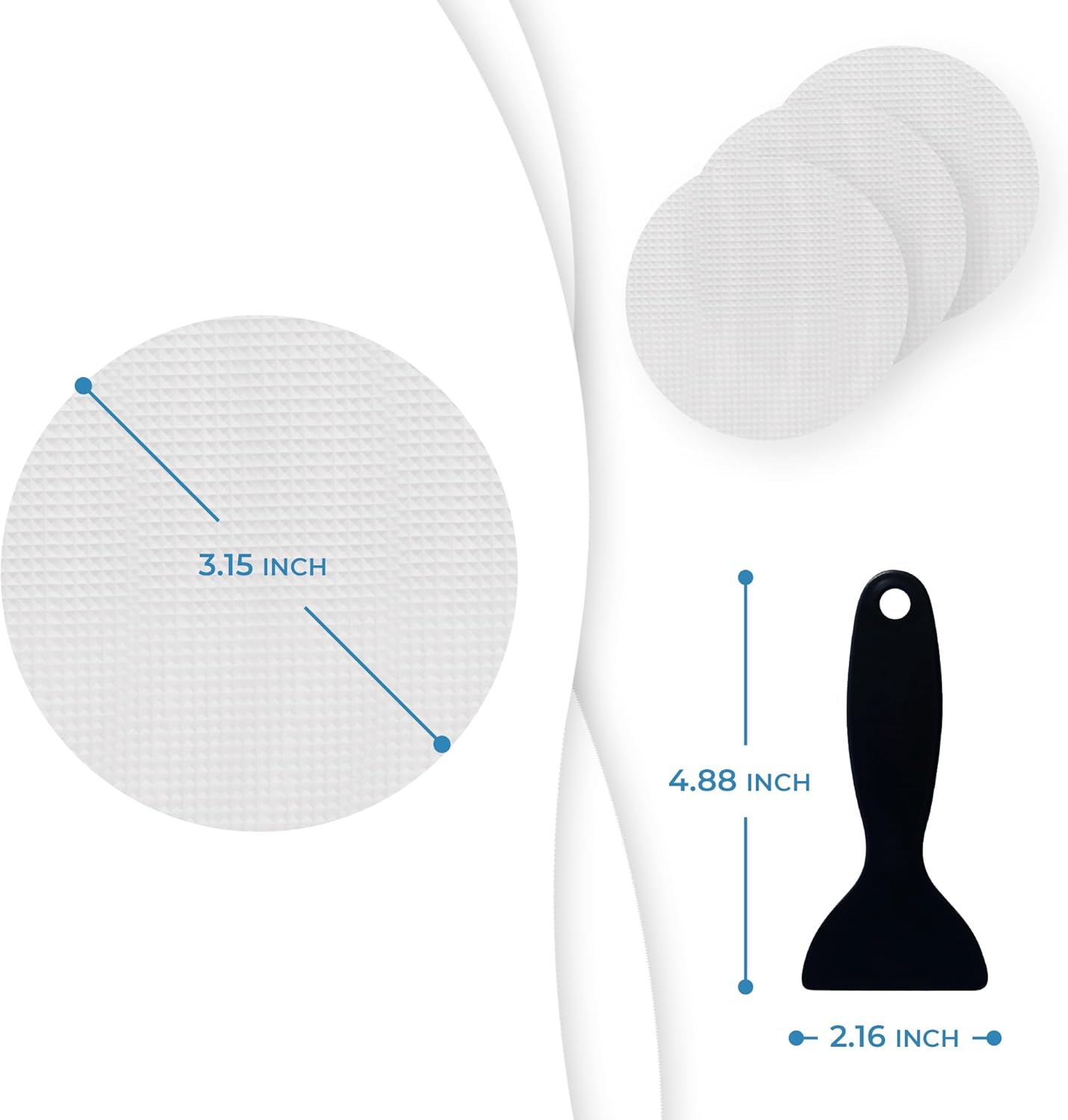 Clear Bloom Anti-Slip Shower Stickers 24 PCS 1