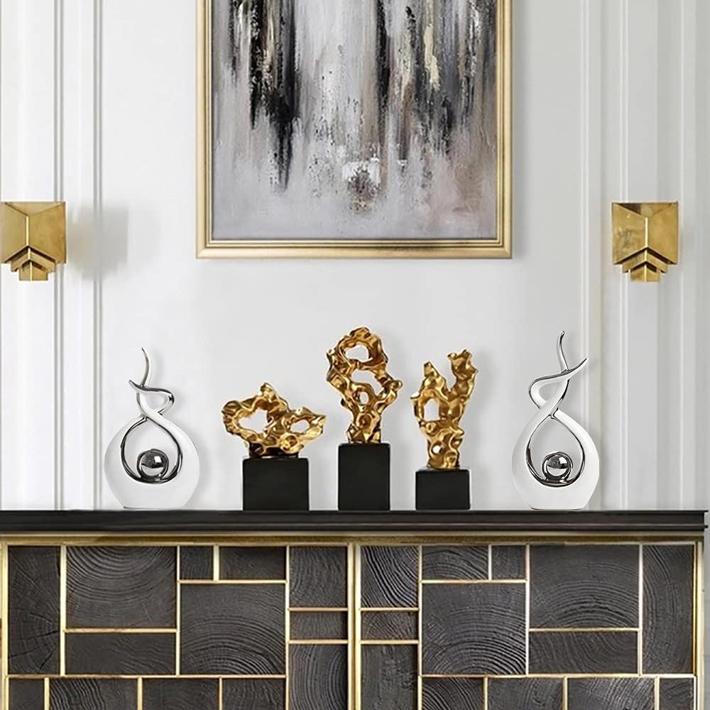 Norrclp Modern Abstract Ceramic Statue Table Decor
