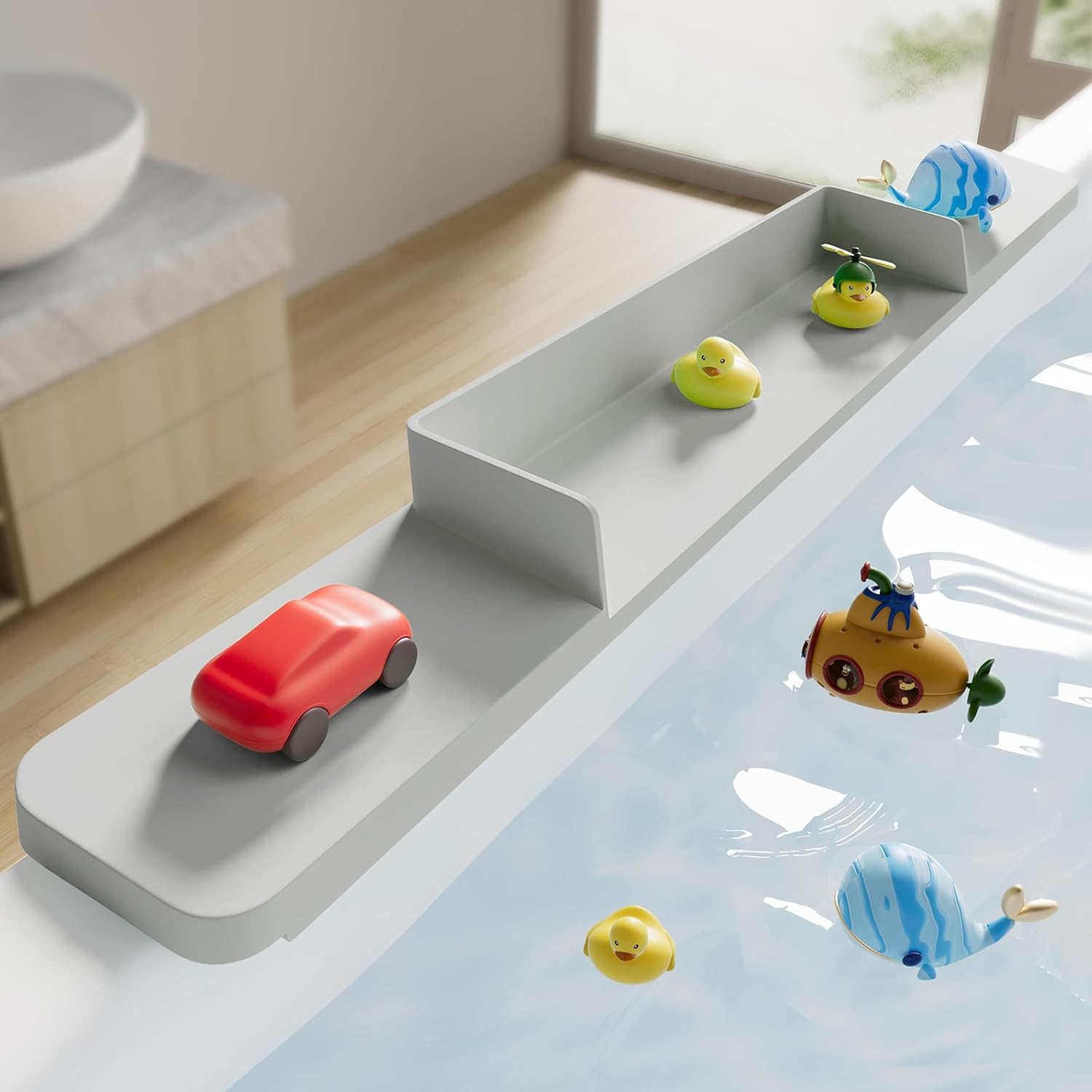 YUOROS Silicone Splash Guard for Bathtub and Kids Play
