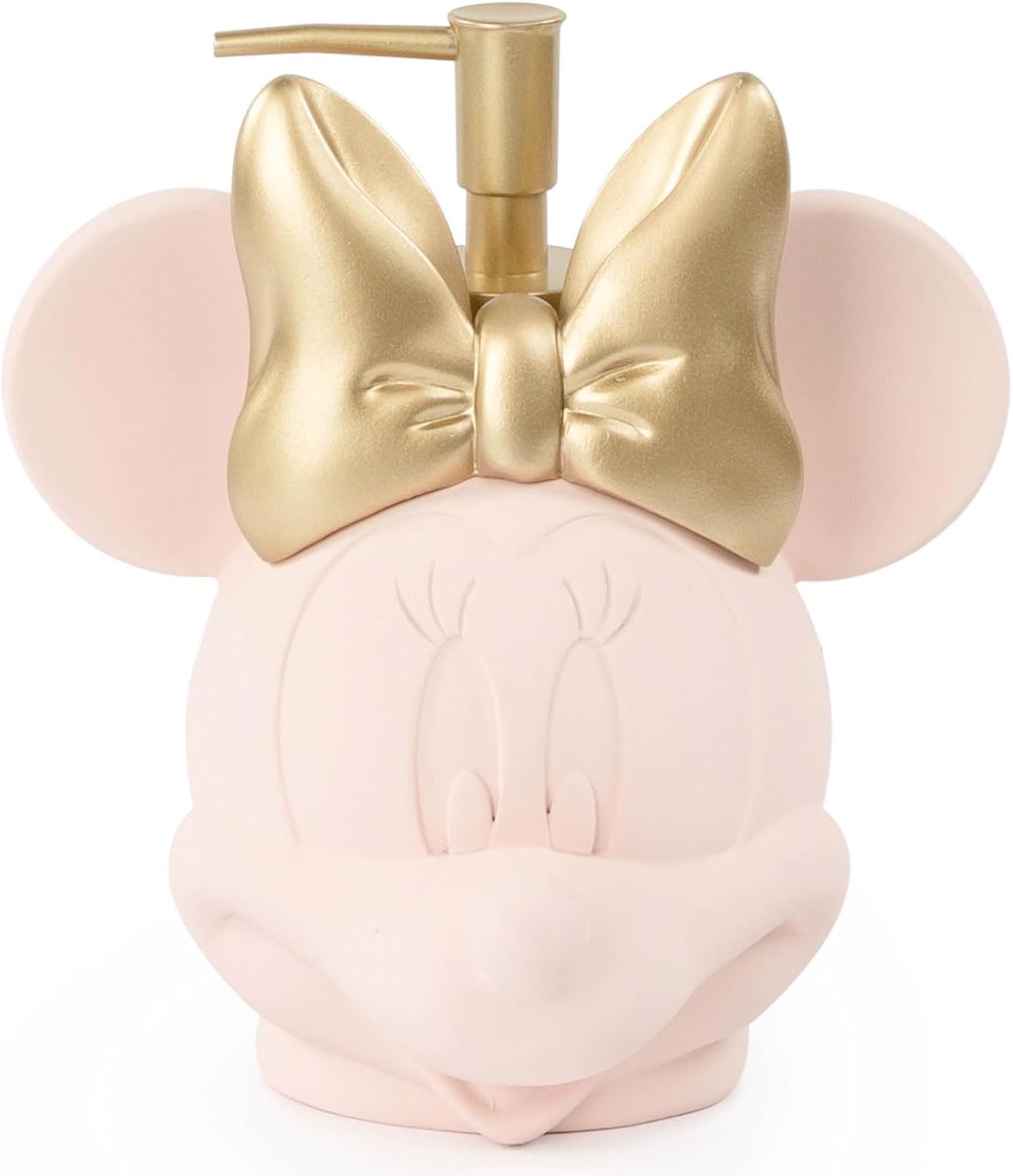 Jay Franco Disney Minnie Mouse Soap Dispenser - Pink Resin Lotion Pump