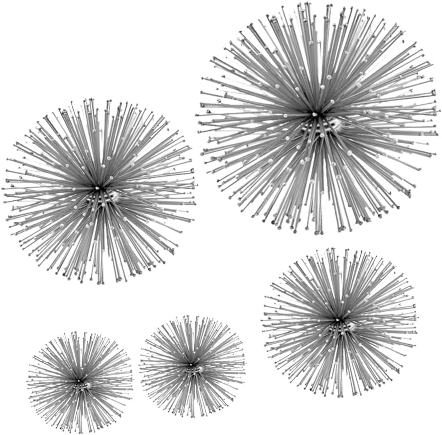 Modern Day Accents 8 Silver Spiked Sphere Decor