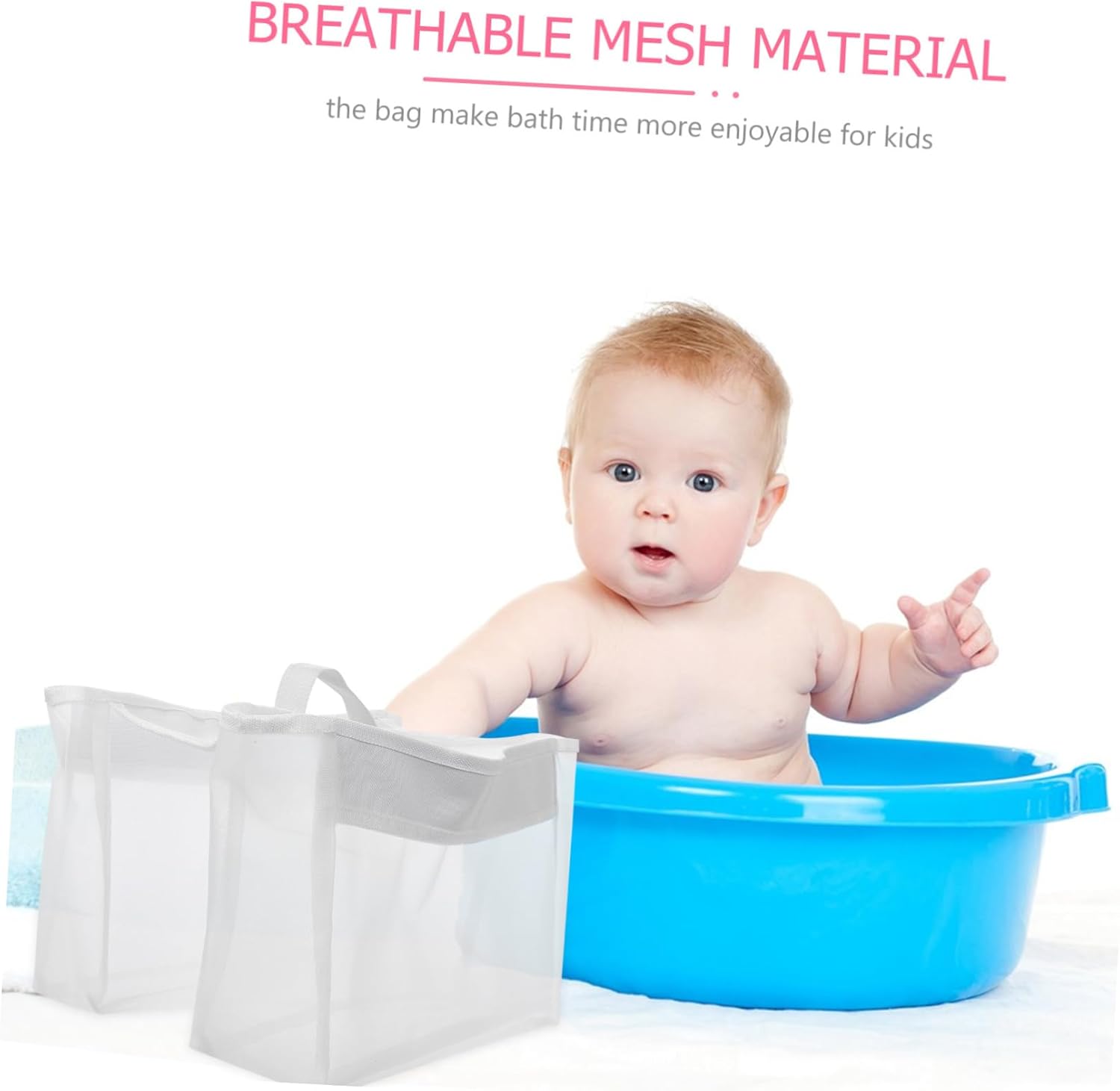 Mobestech Hanging Bath Toy Net for Quick Dry Storage 1