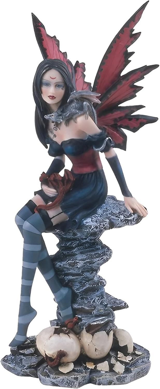 ICE ARMOR 1025 H Red Fairy with Baby Dragons Statue 1