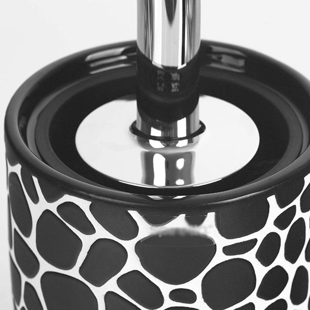 UNNS Ceramic Toilet Brush with Stand and Brush Head Replacement 1