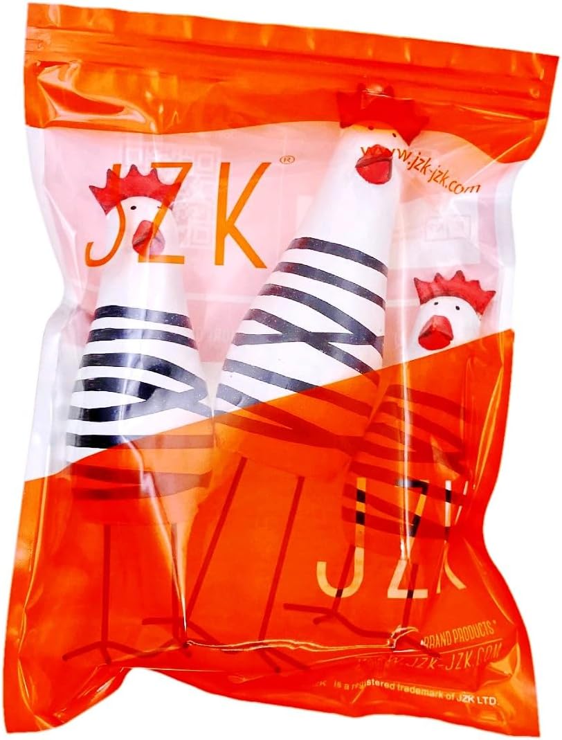 JZK 3 Wooden Chicken Ornament Set for Home Office Decor