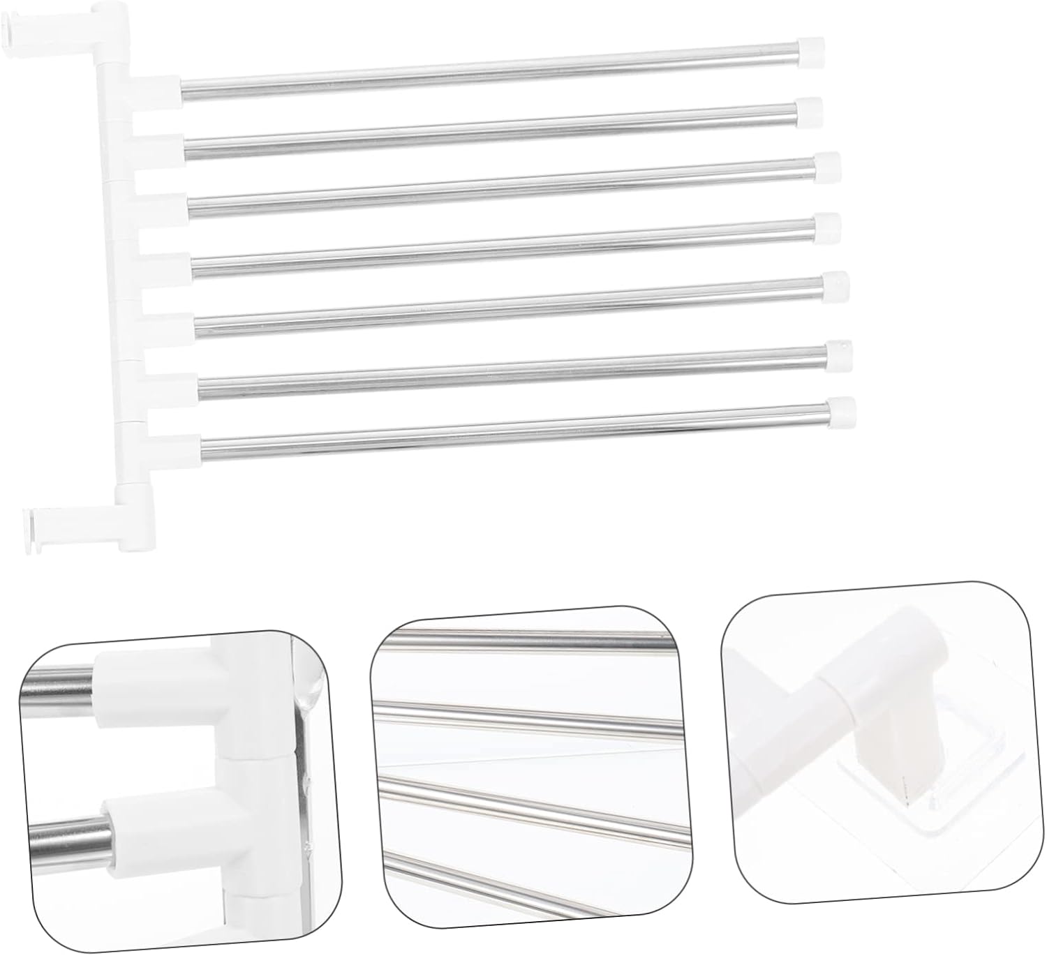 NUOBESTY 1Set Wall Mounted Towel Rack with Stainless Steel Design