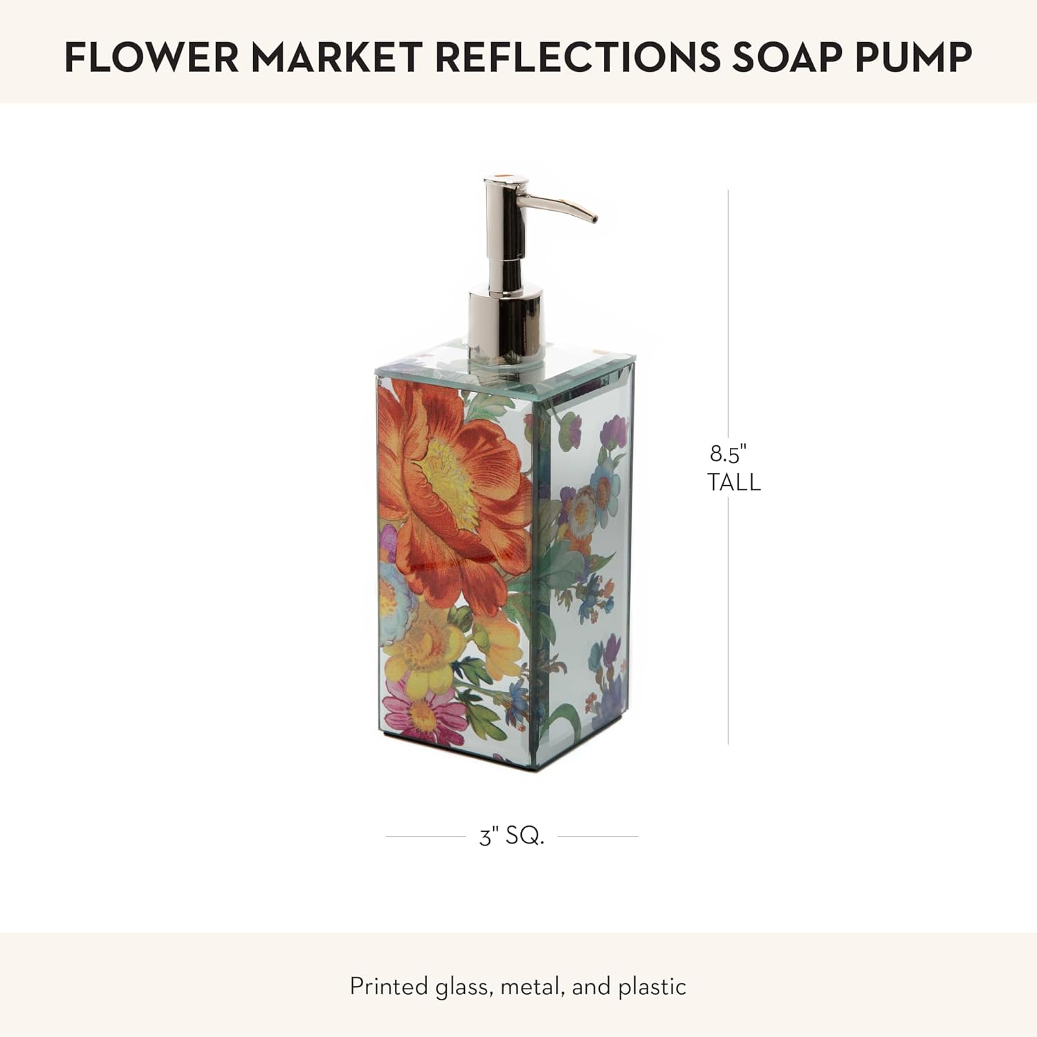 MacKenzie-Childs Pump Dispenser with Flower Design