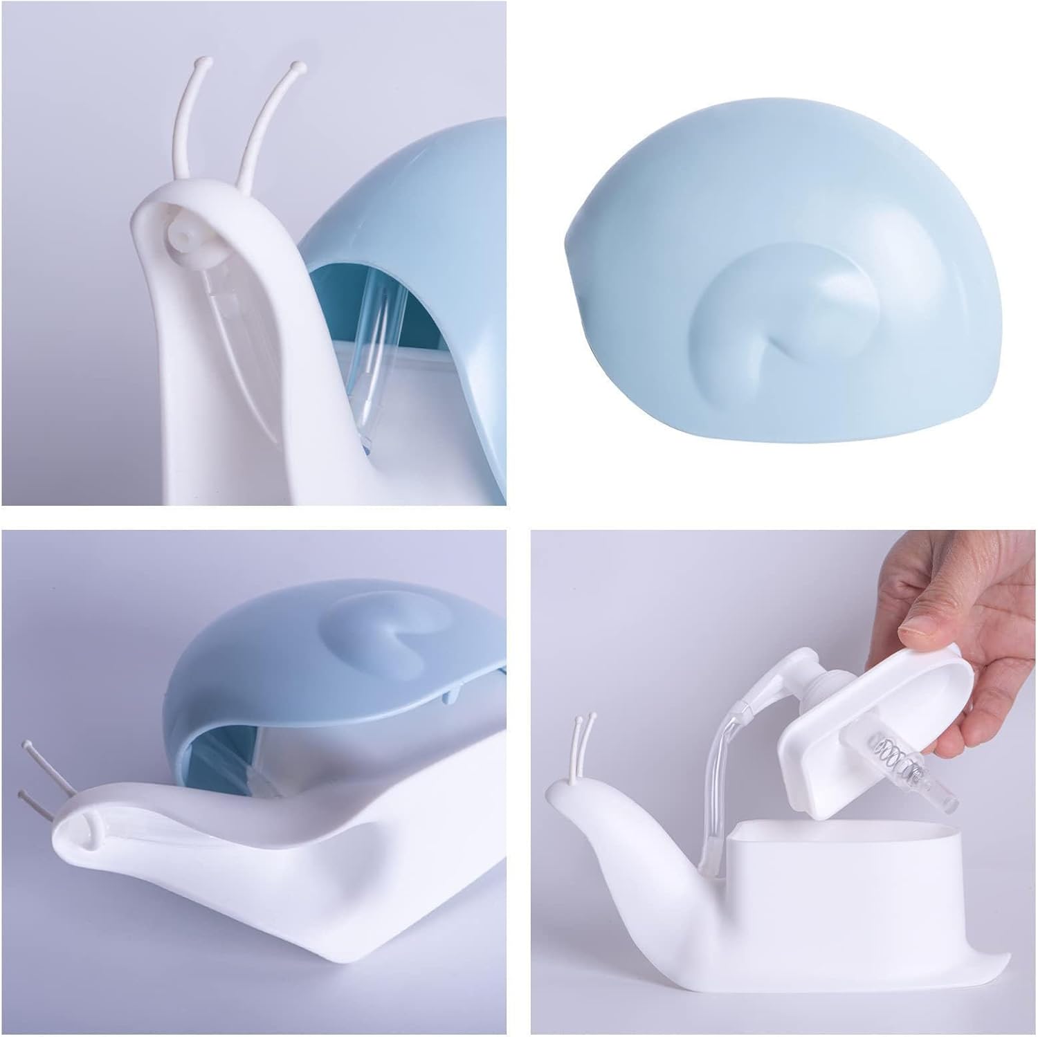 Cute Snail Hand Soap Dispenser 120ml Blue