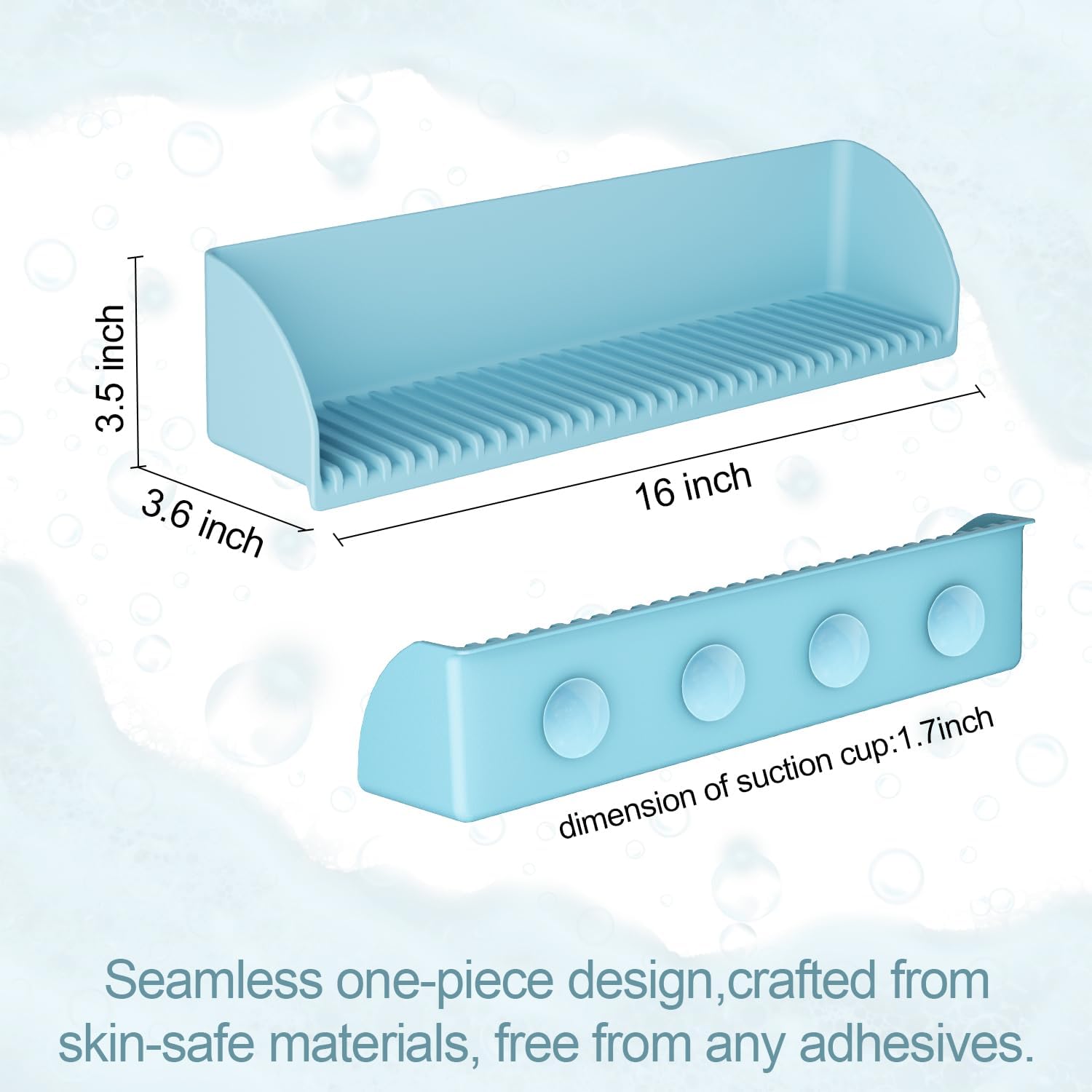 Roslim Splash Guard for Bathtub Sink 2 Pack Blue