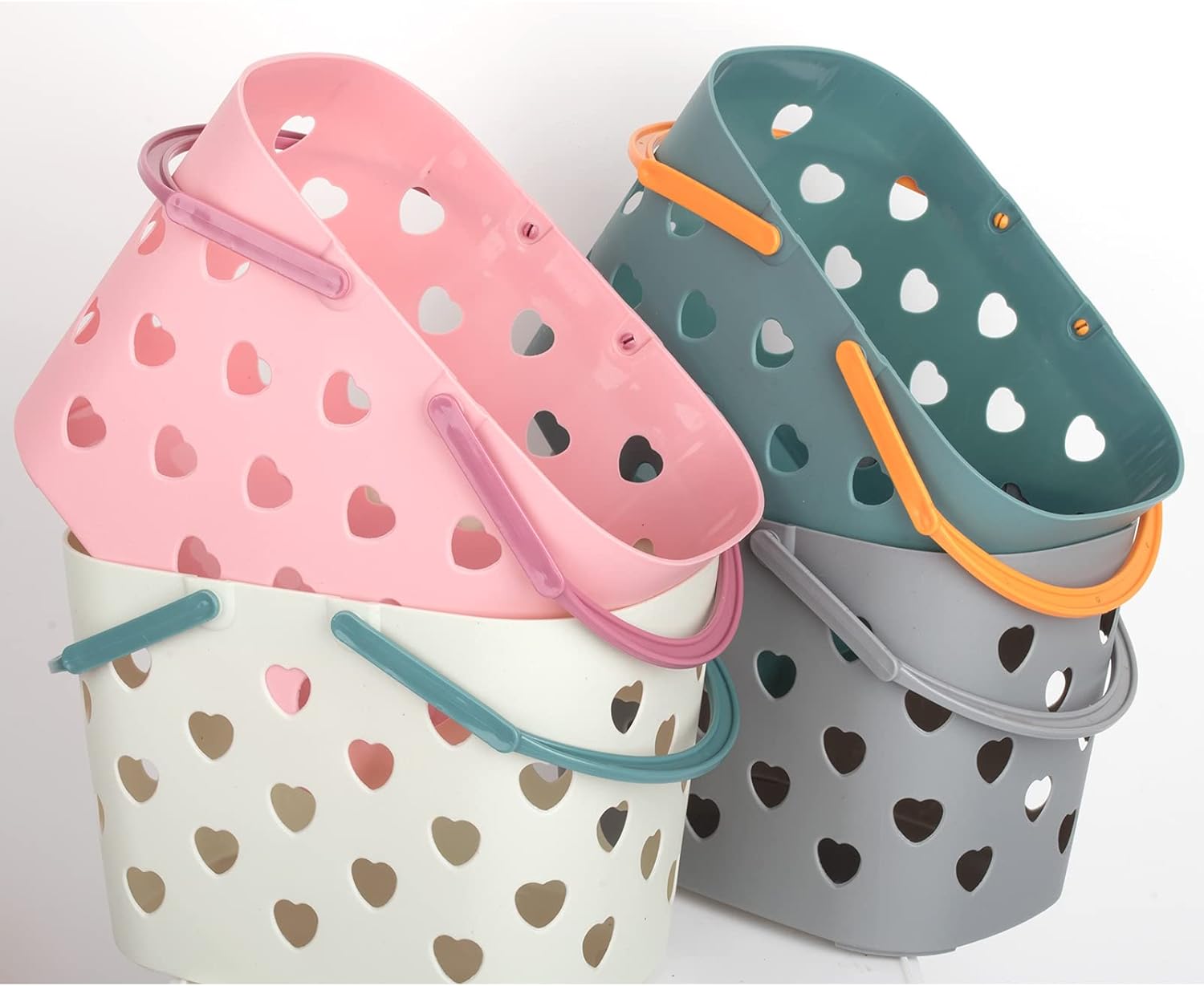 Anyoifax Portable Shower Caddy Tote with Handle - Pink