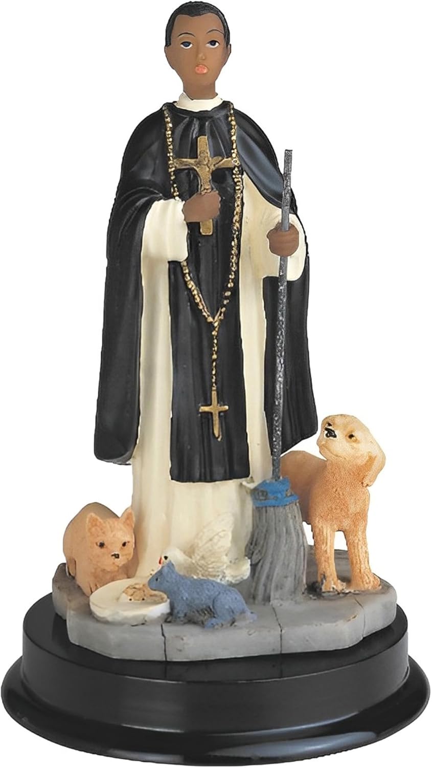 ICE ARMOR 5 Inch Saint Martin de Porres Statue