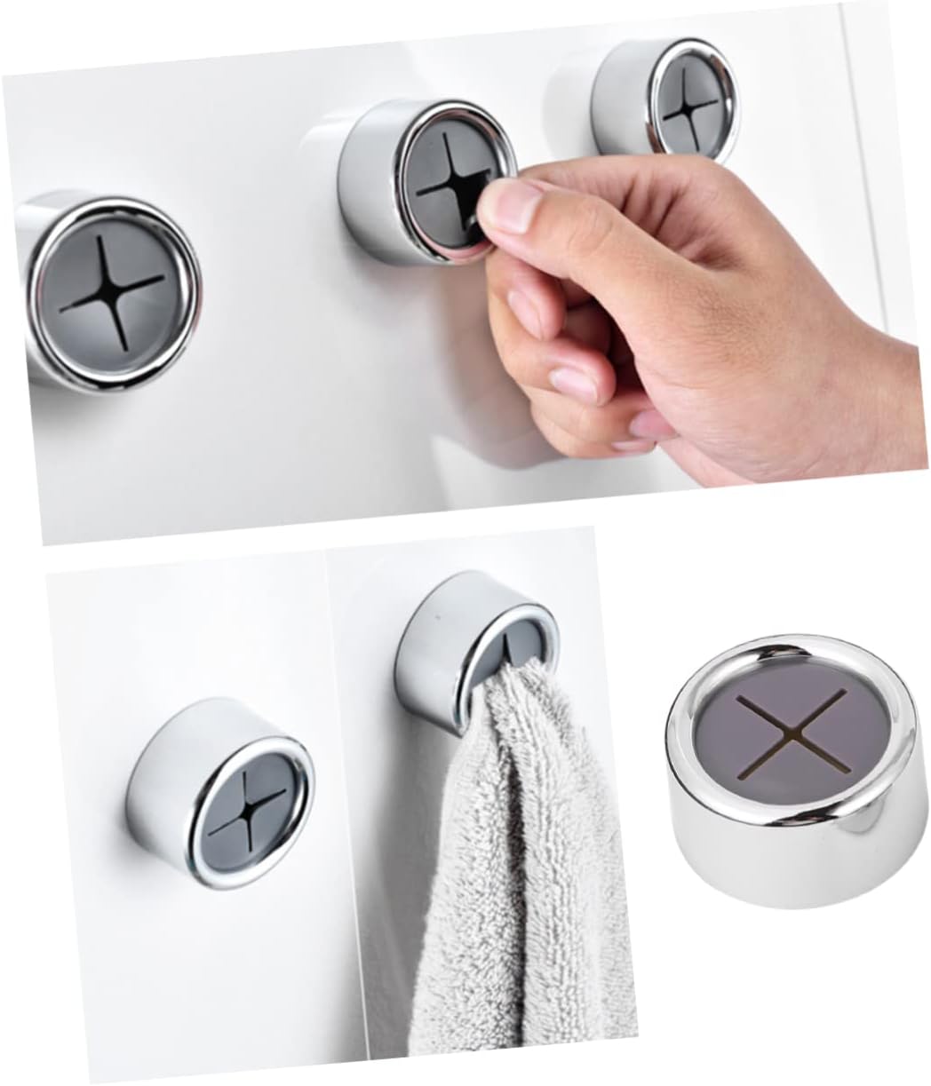 3pcs Self-Adhesive Towel Holder with Punch Design
