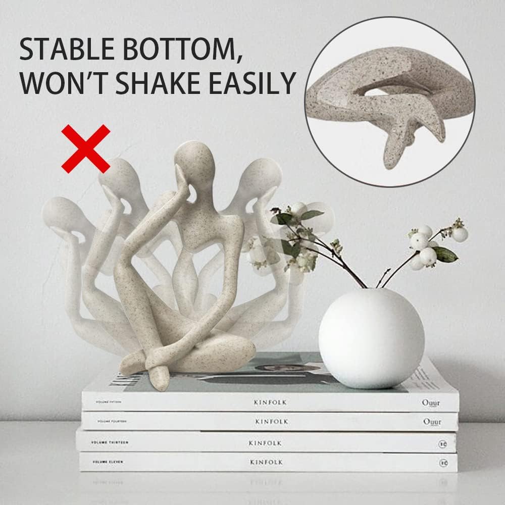 Sandstone Resin Abstract Thinker Statue Home Decor