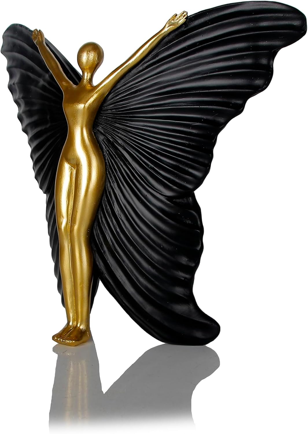 Wisifayardin Black Fairy Statues Indoor Decor - Resin Modern Home Sculpture