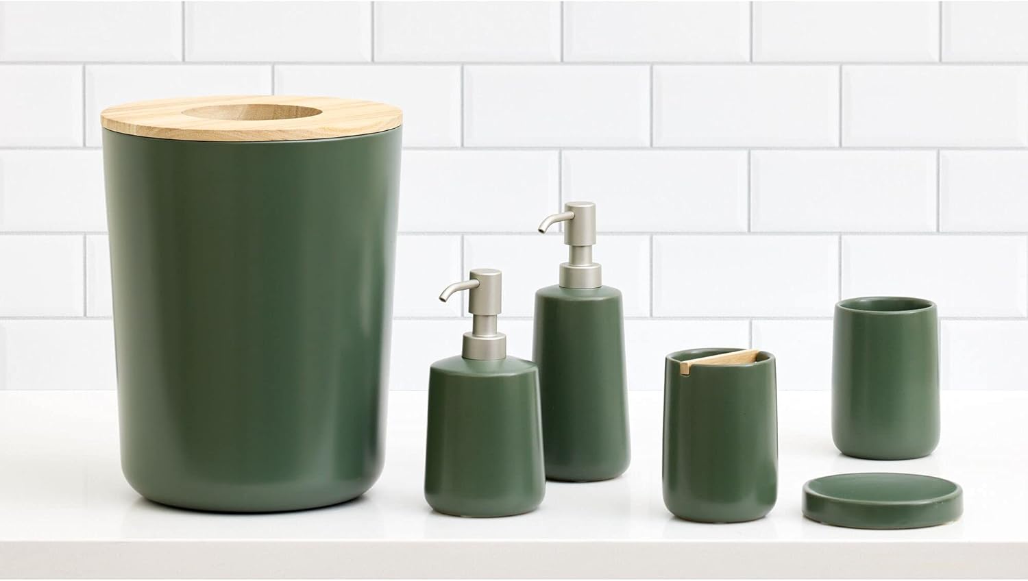 InterDesign iDesign Ceramic Earth Tumbler Cup - Moss