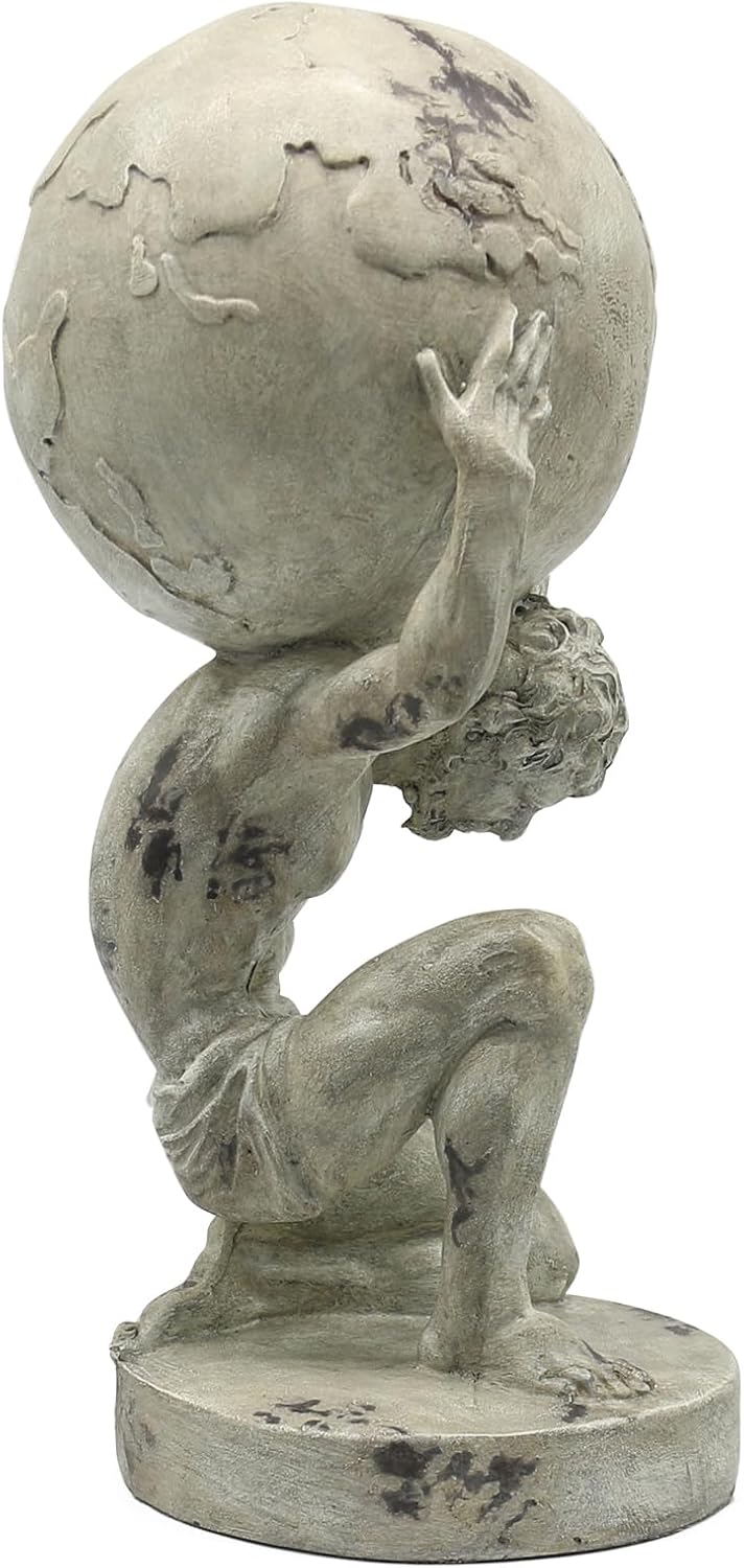 Lukitas Atlas Holding Earth Statue Resin 115 Inches