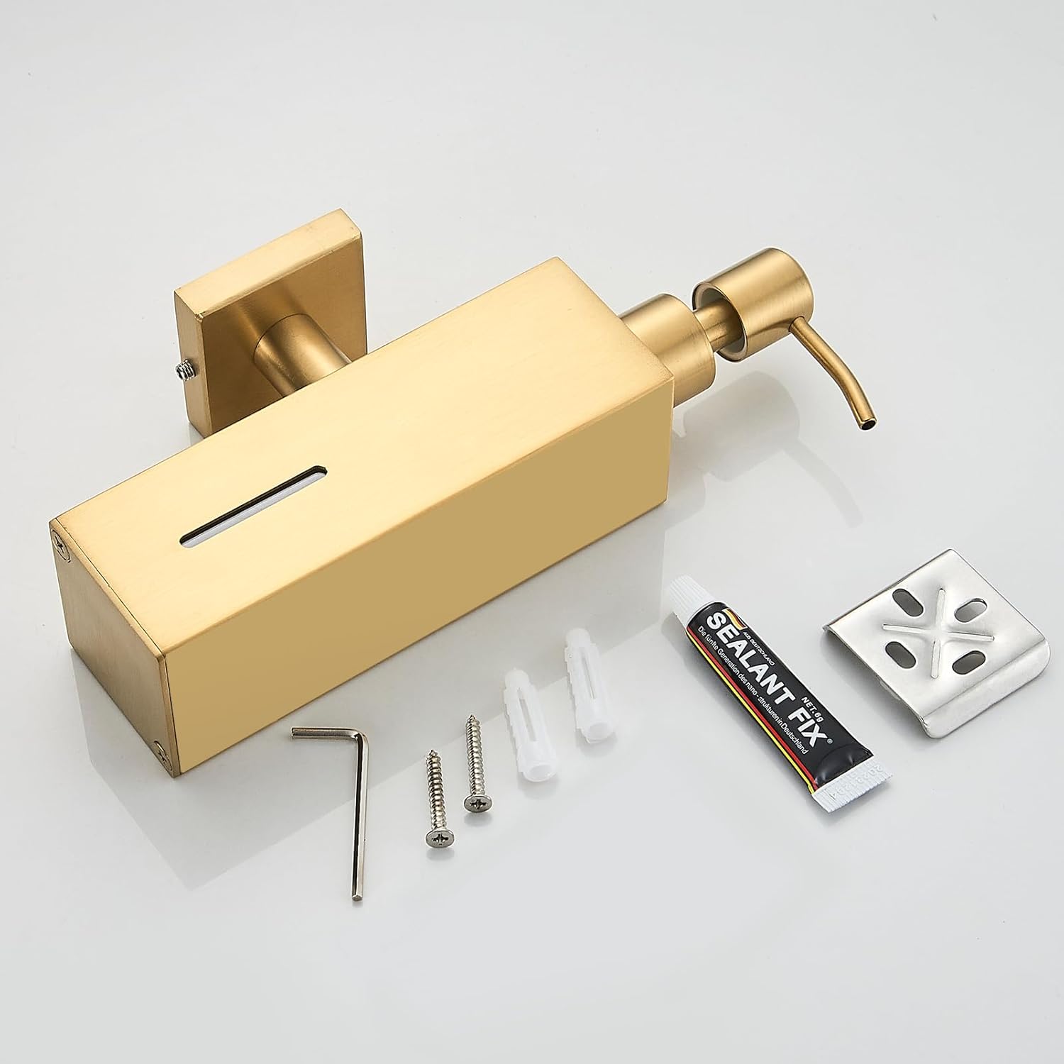 Wall Mount Soap Dispenser Brushed Gold 304 Stainless Steel