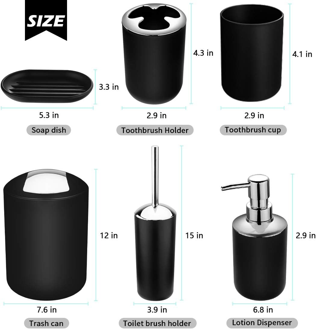 Papillon 6-Piece Stylish Bathroom Accessory Set