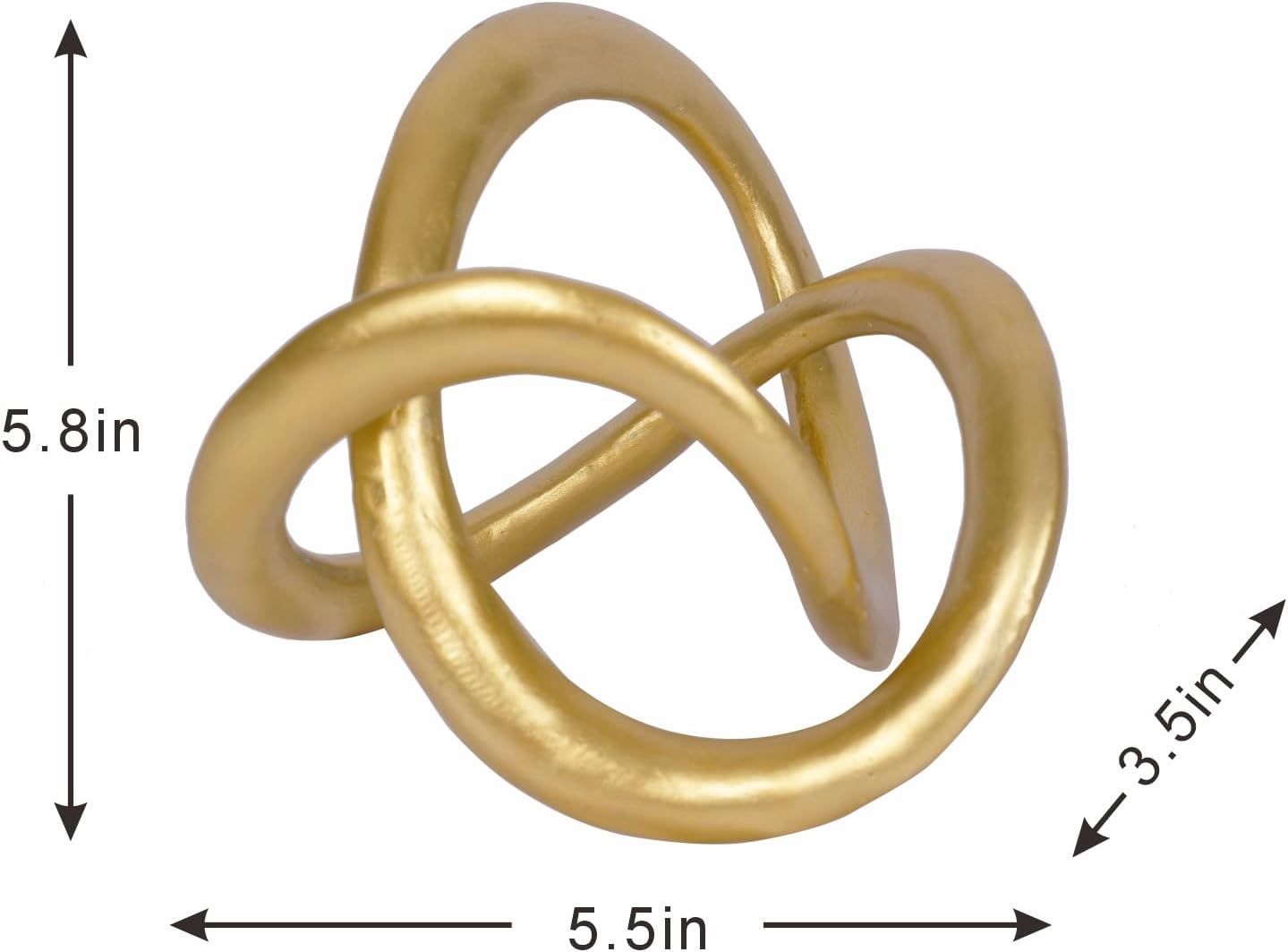 Modern Geometric Round Sculpture Gold Knot Decor Home Decor