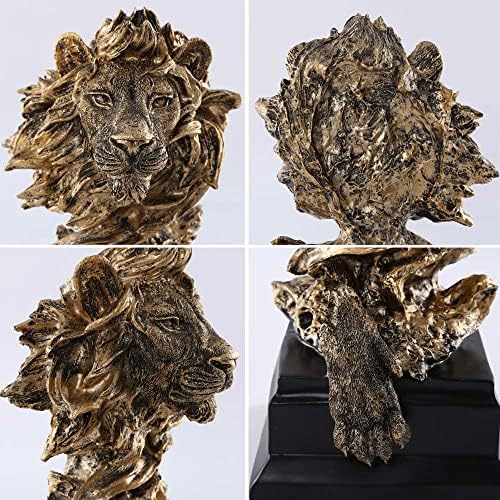 HW Sandstone Lion Statue - Golden Color