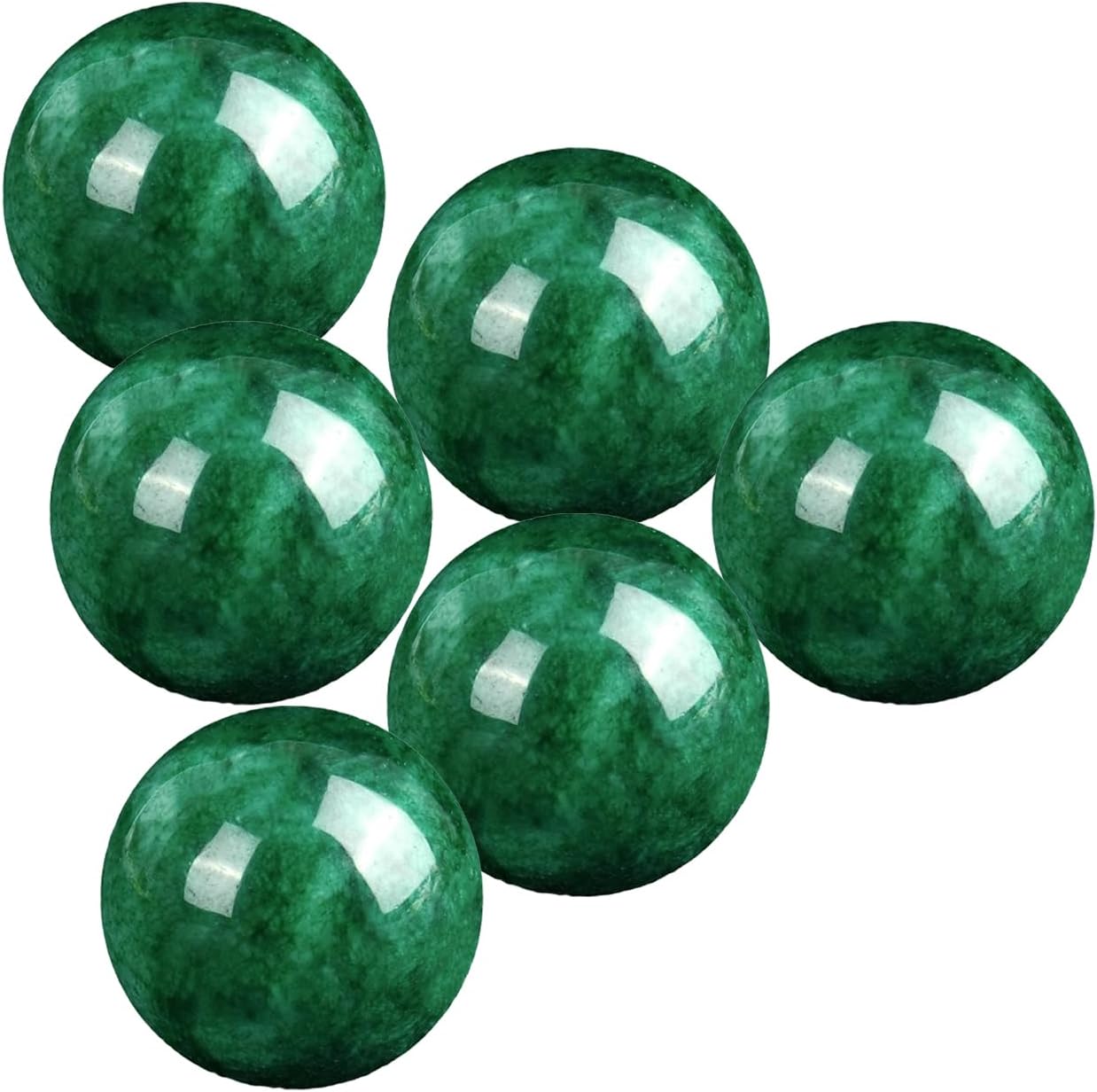 Natural Green Stone Ball 47cm 6 PCS for Feng Shui Decor