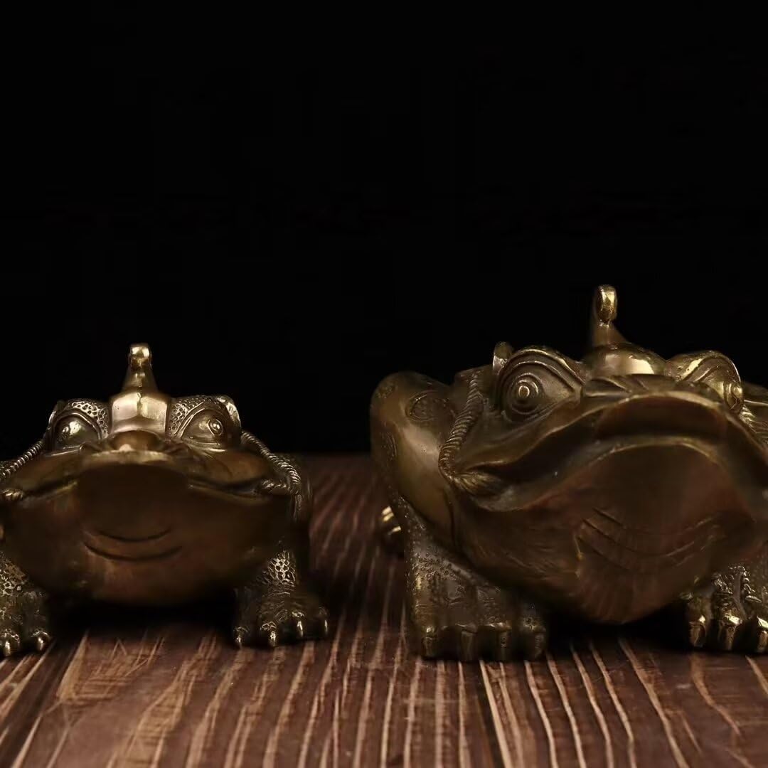Julrybox Brass Toad Feng Shui Wealth Ornament