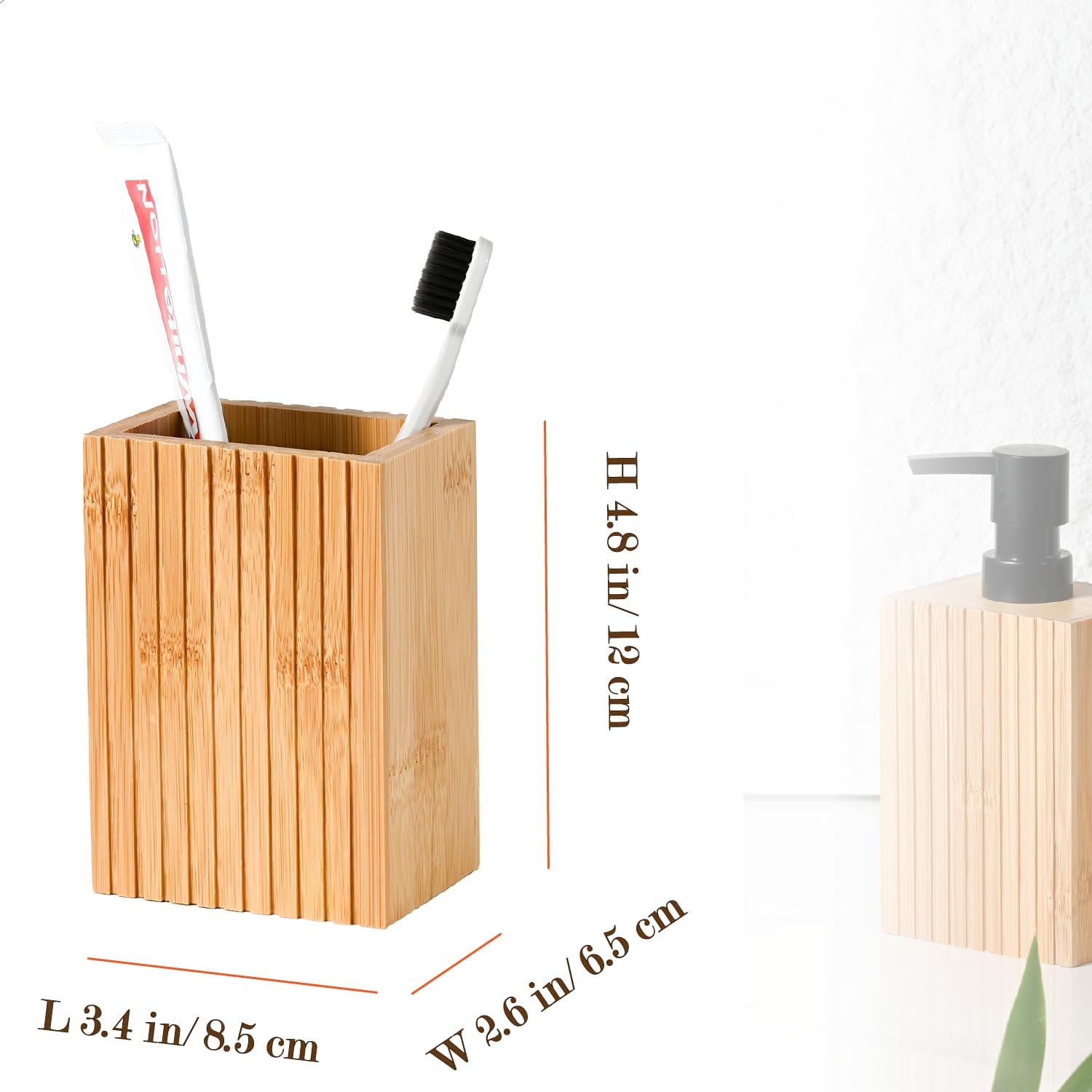 YURIAERY Natural Bamboo Toothbrush Holder 1