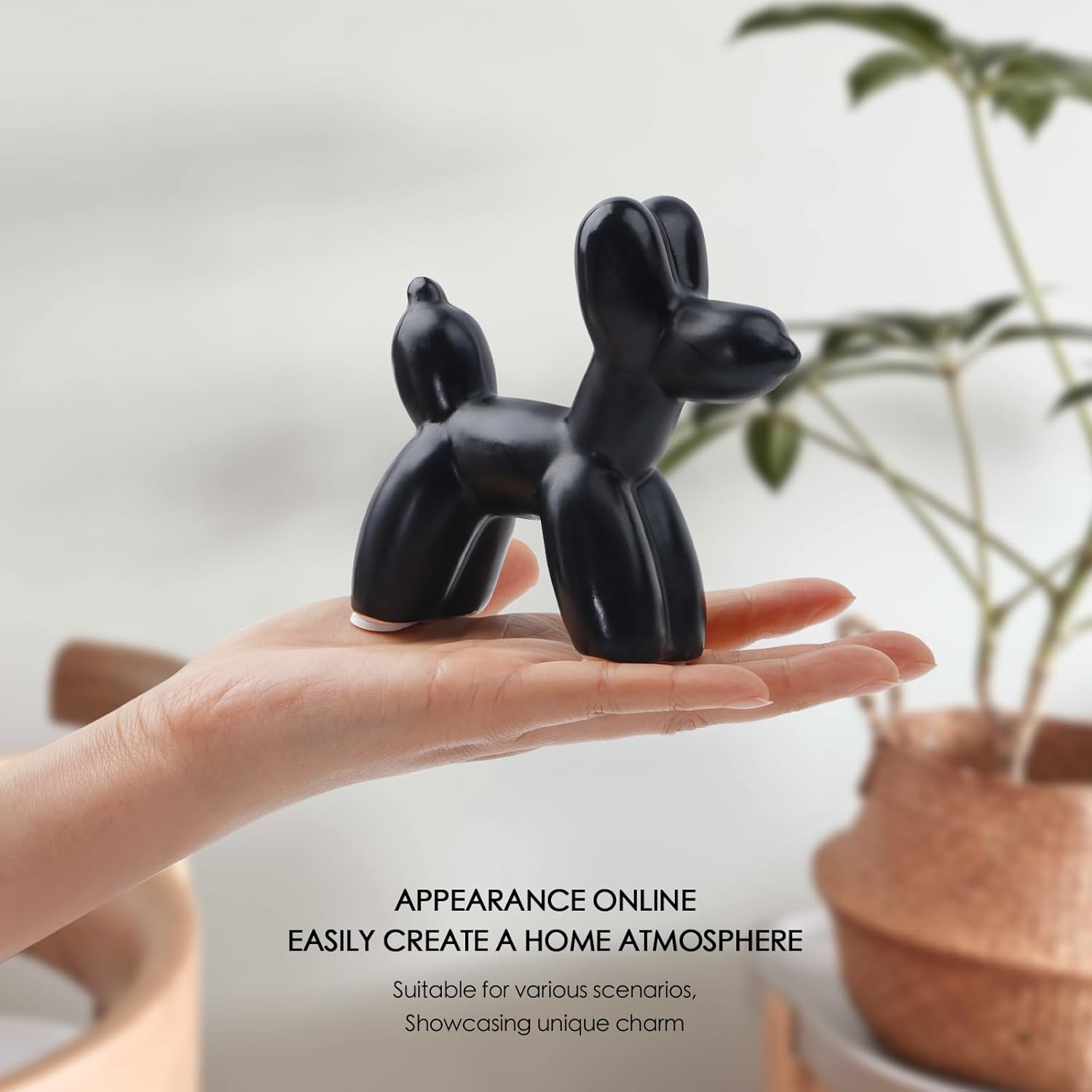 Notakia Balloon Dog Ceramic Statue Home Decor