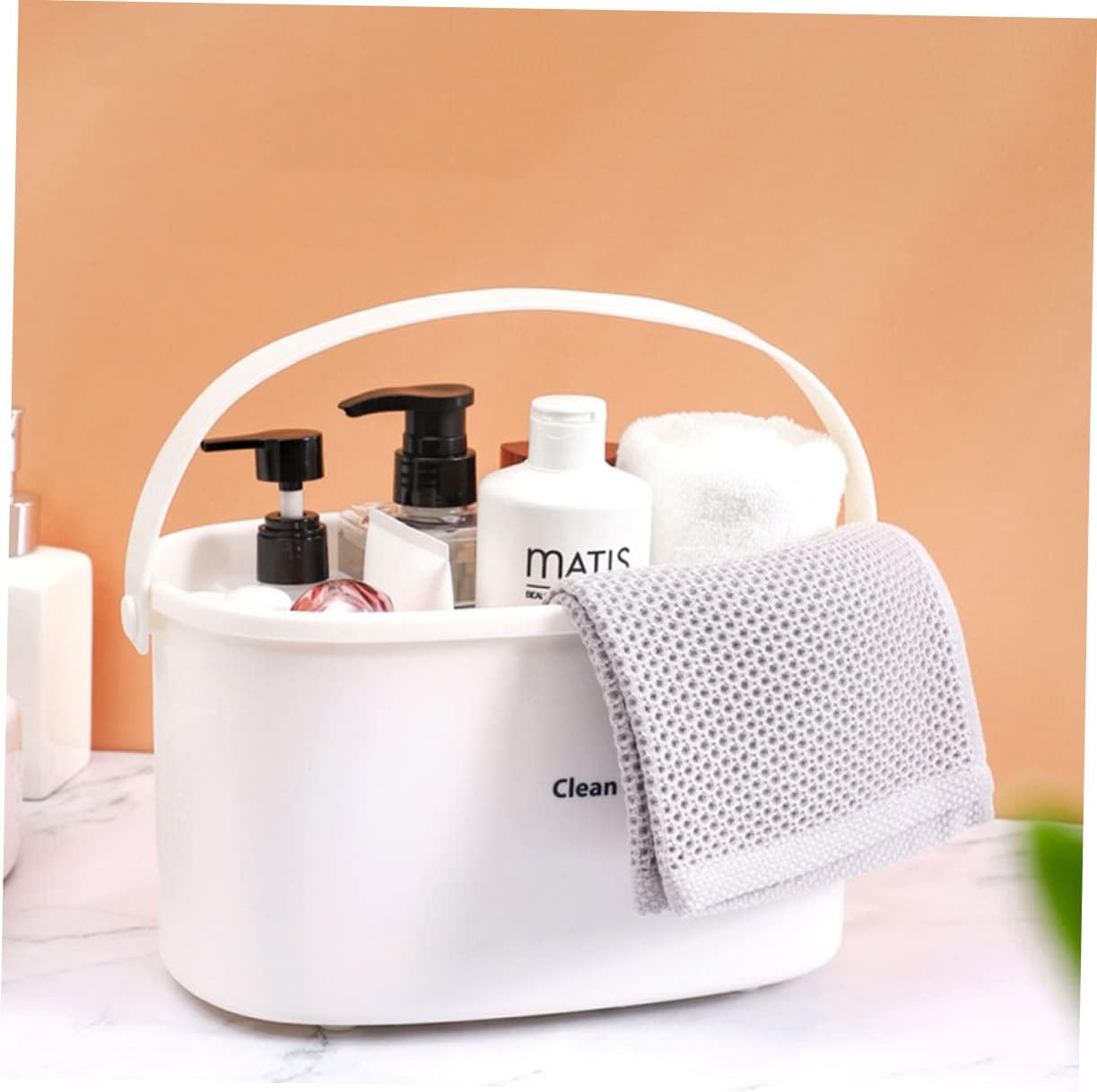 PRETYZOOM 1Pc Plastic Shower Basket Organizer for Bathroom Kitchen and Hotel
