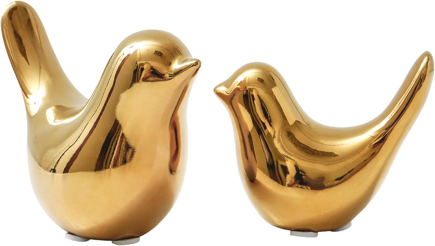 Notakia Golden Birds Statues Modern Home Decor 2Pcs