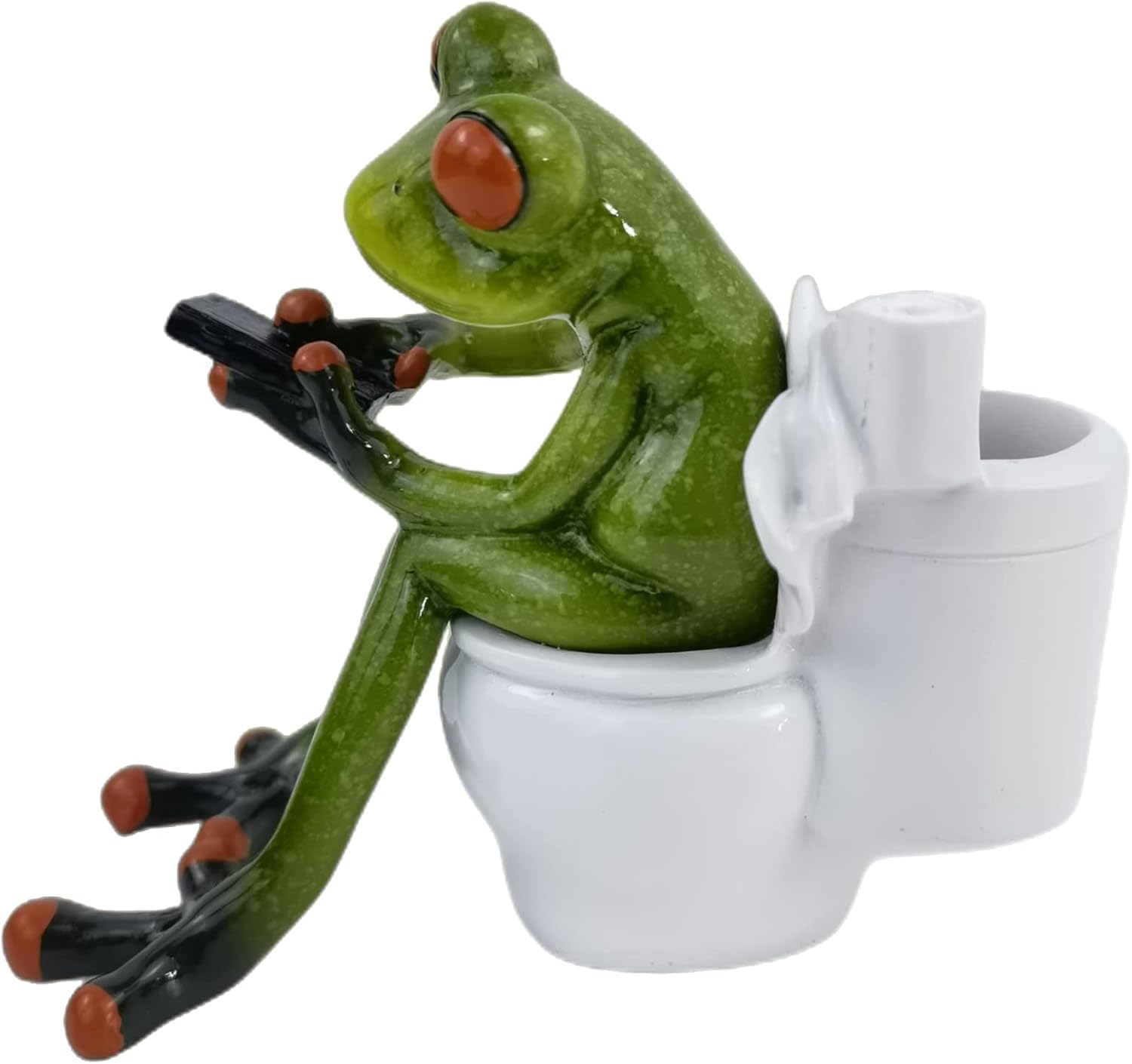 VVGIFTS Cute Green Resin Frog Statue Decoration