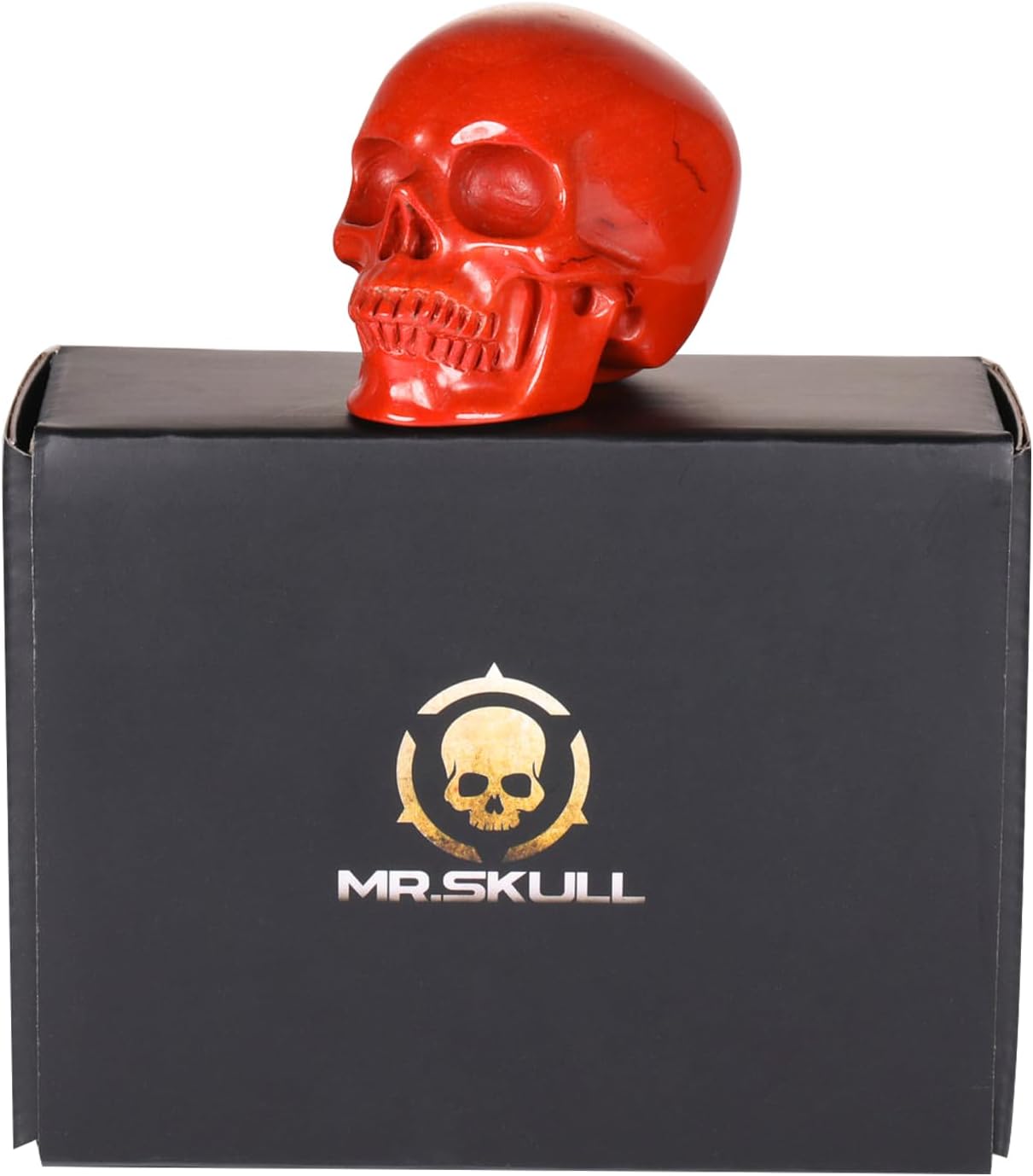 MRSKULL 20 Red Jasper Crystal Skull Statue