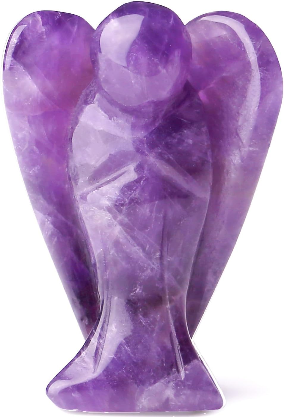 YATOJUZI 2 Amethyst Angel Statue for Office Desk Decor