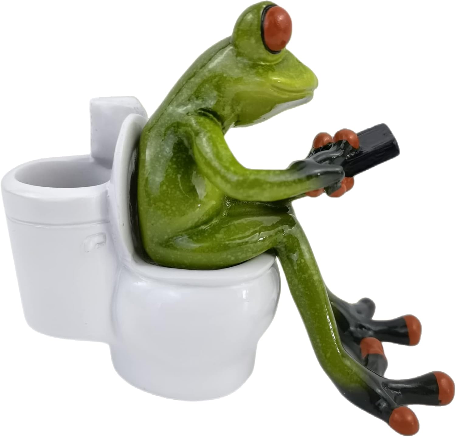 VVGIFTS Cute Green Resin Frog Statue Decoration