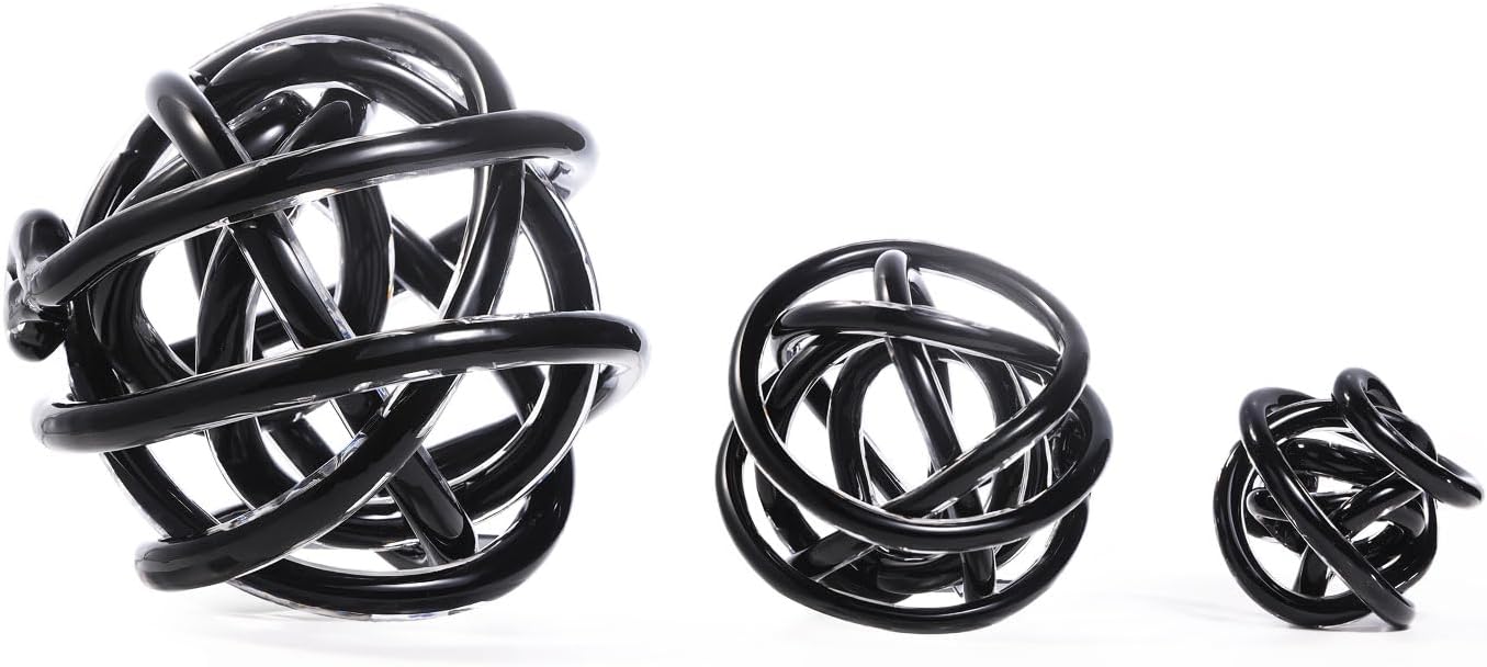 Luxury Lane Infinity Knot Decorative Glass Ball 4 inch